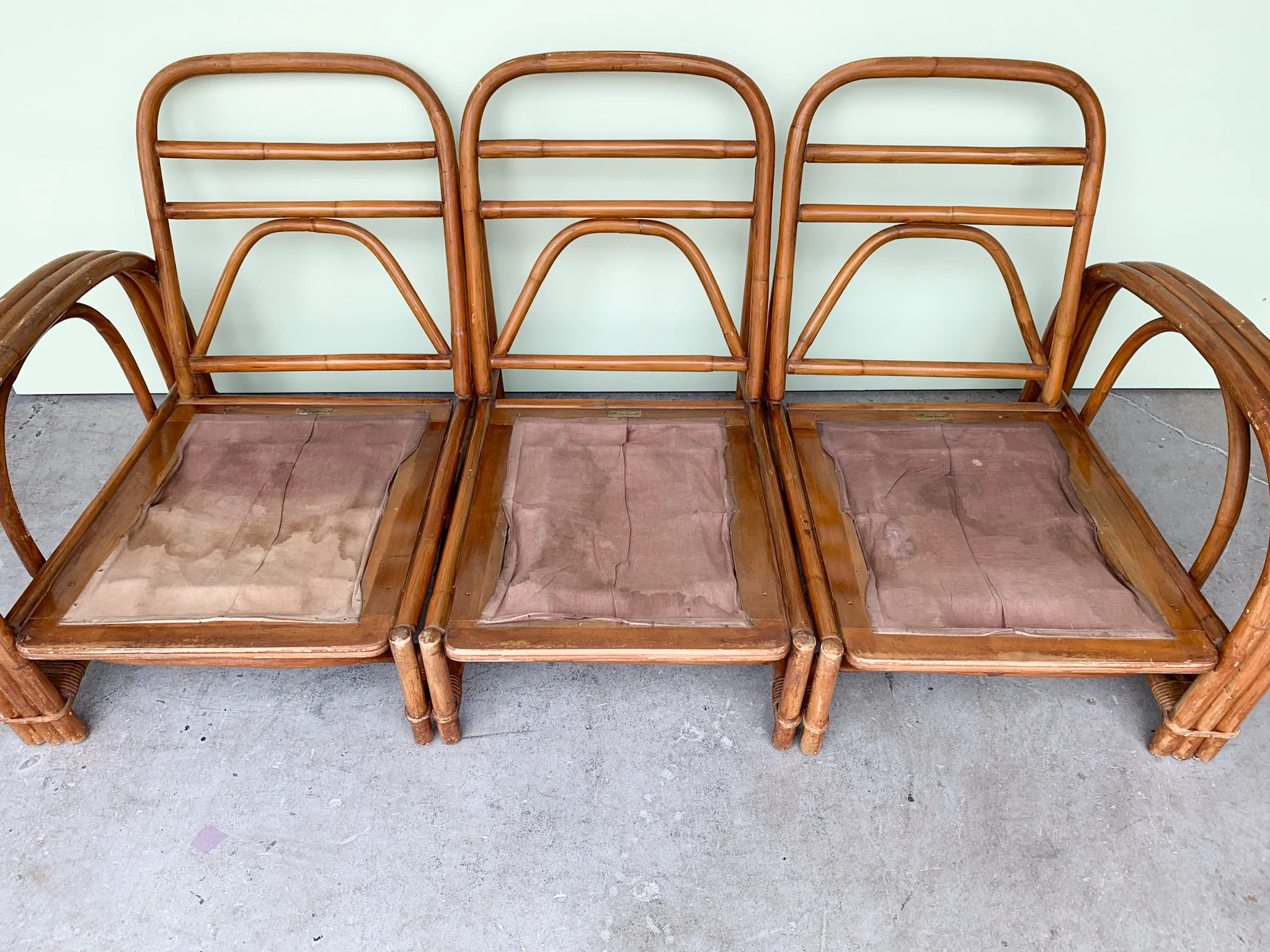1950’s Ficks Reed Rattan Sofa - Image 2