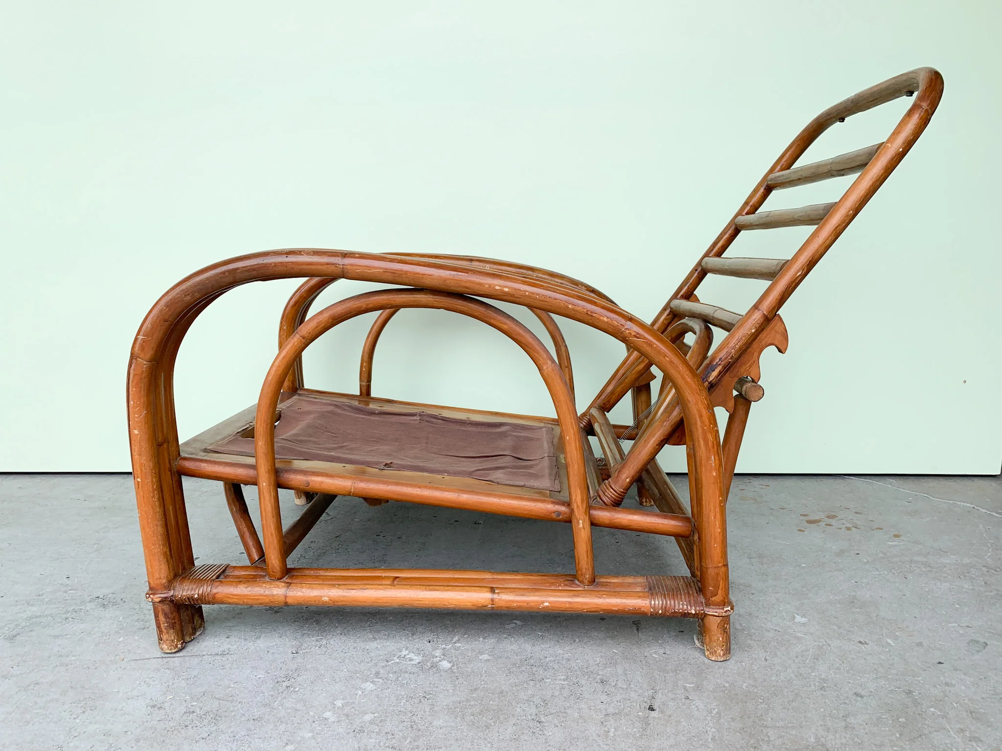 1950’s Ficks Reed Rattan Recliner - Image 2