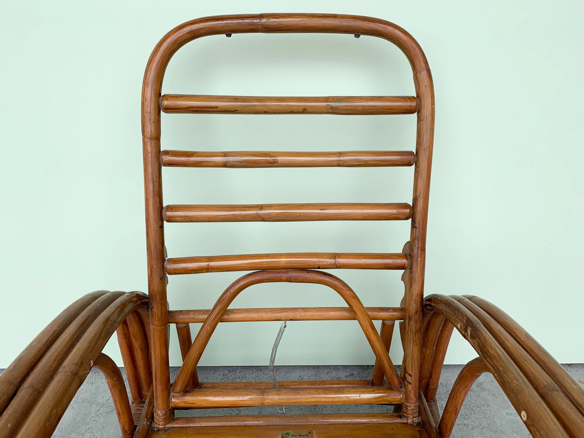 1950’s Ficks Reed Rattan Recliner - Image 5