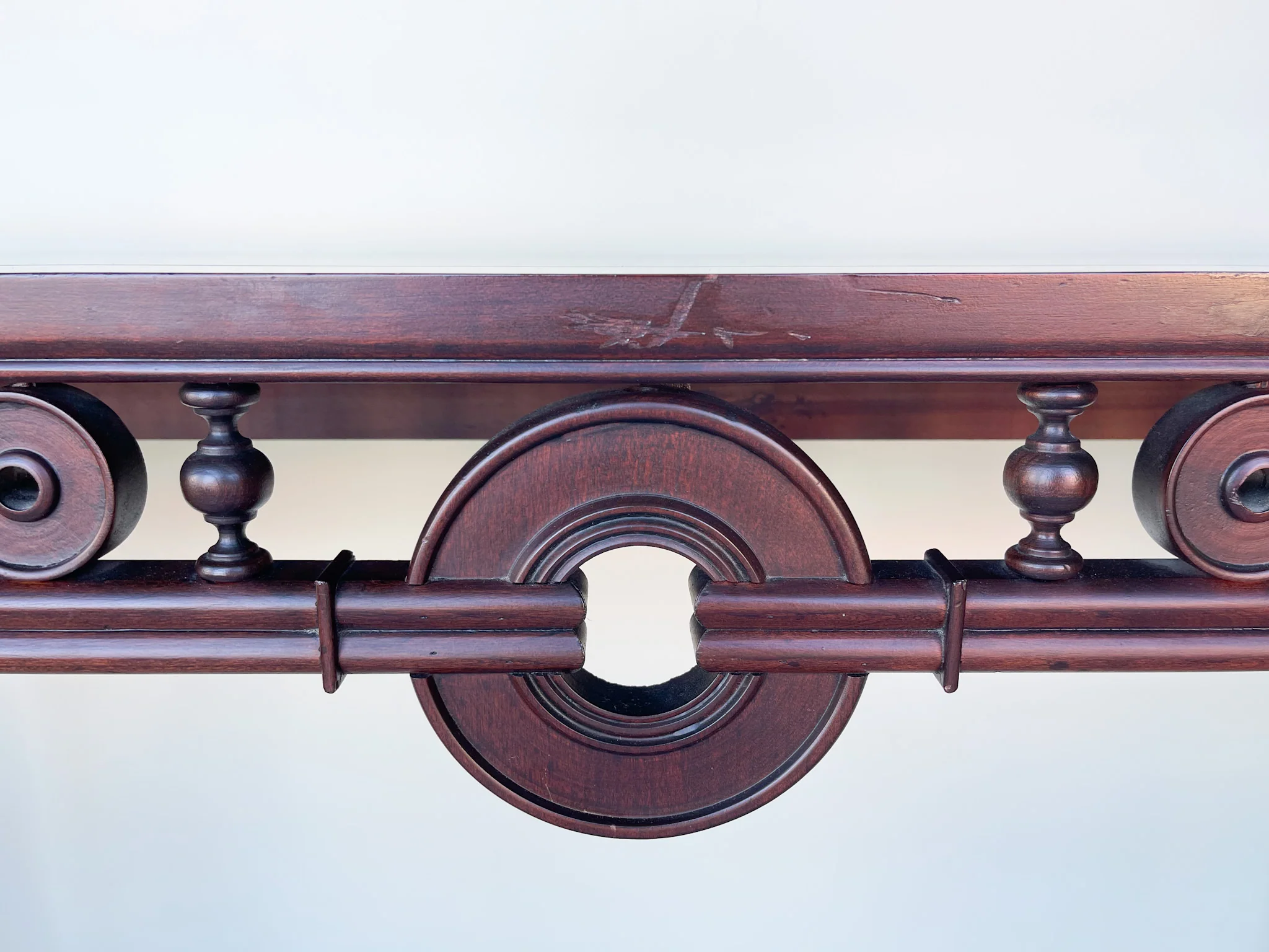 Kips Bay Show House Painted 1960s Rosewood Console Table - Image 12