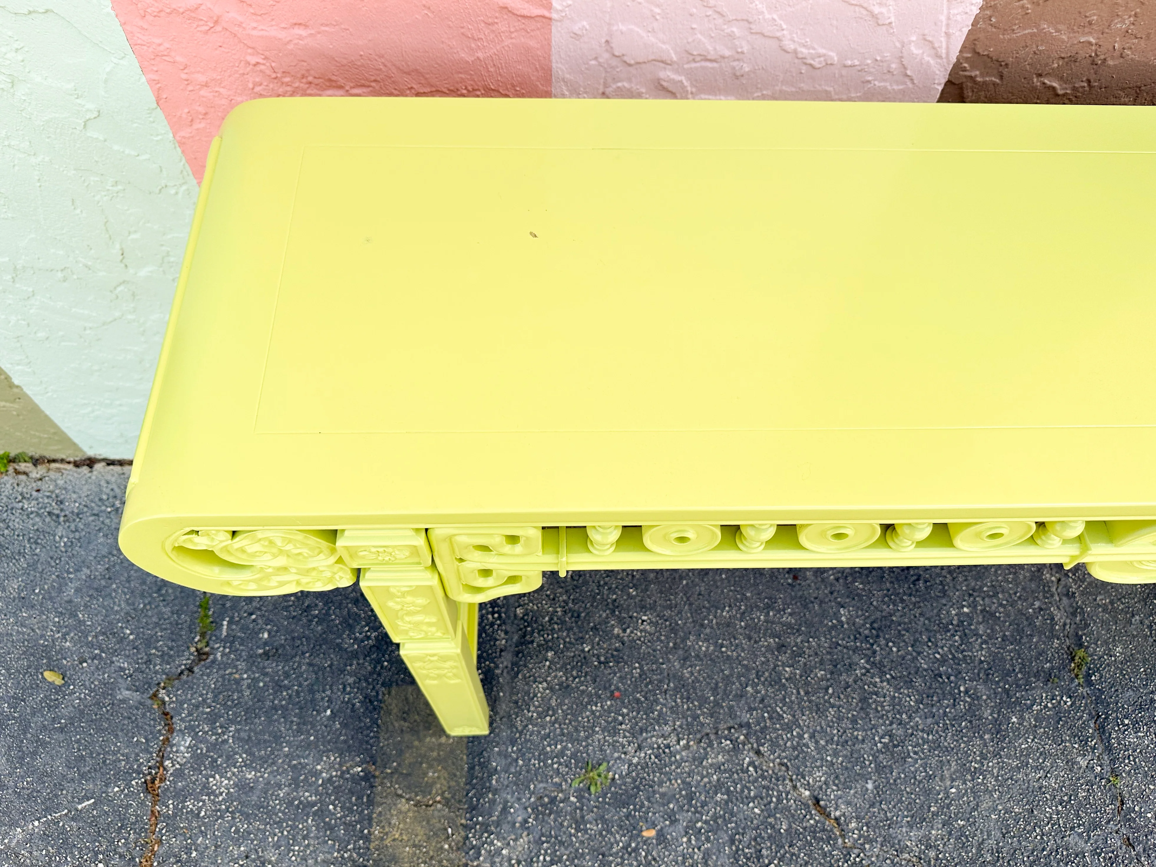 Kips Bay Show House Painted 1960s Rosewood Console Table - Image 7