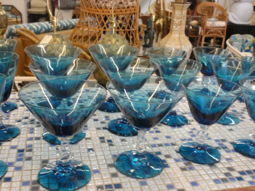 30 Piece Caribbean Blue Crystal Stemware - Image 6