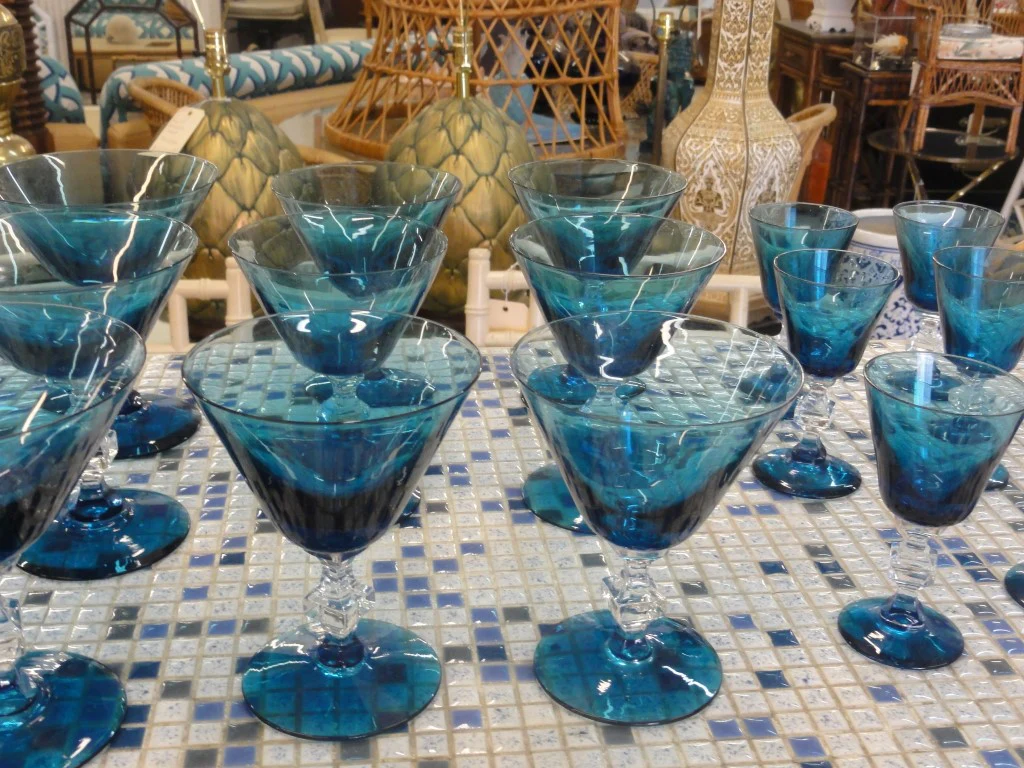 30 Piece Caribbean Blue Crystal Stemware - Image 8