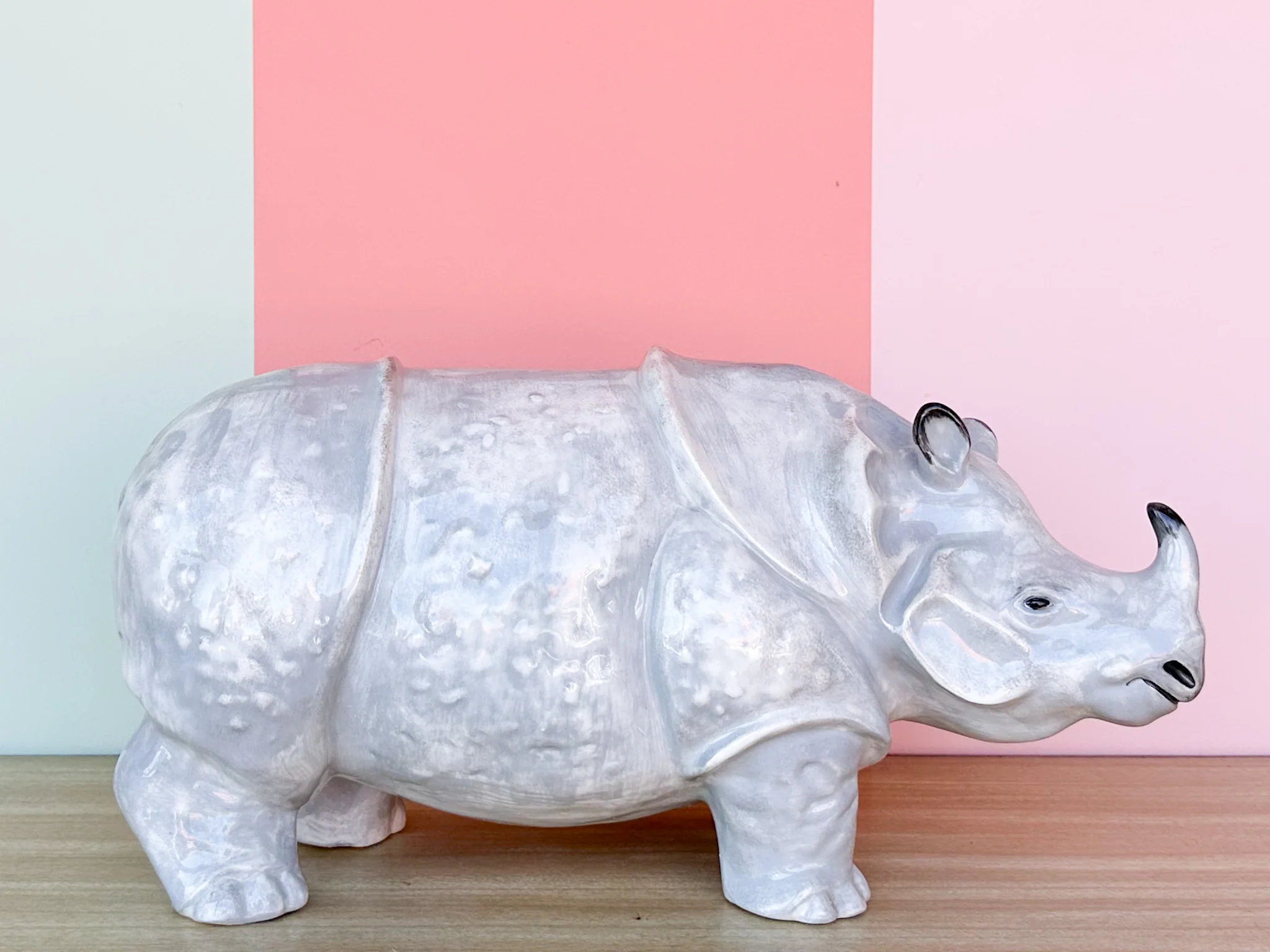 Adorable Ceramic Rhinoceros - Image 2