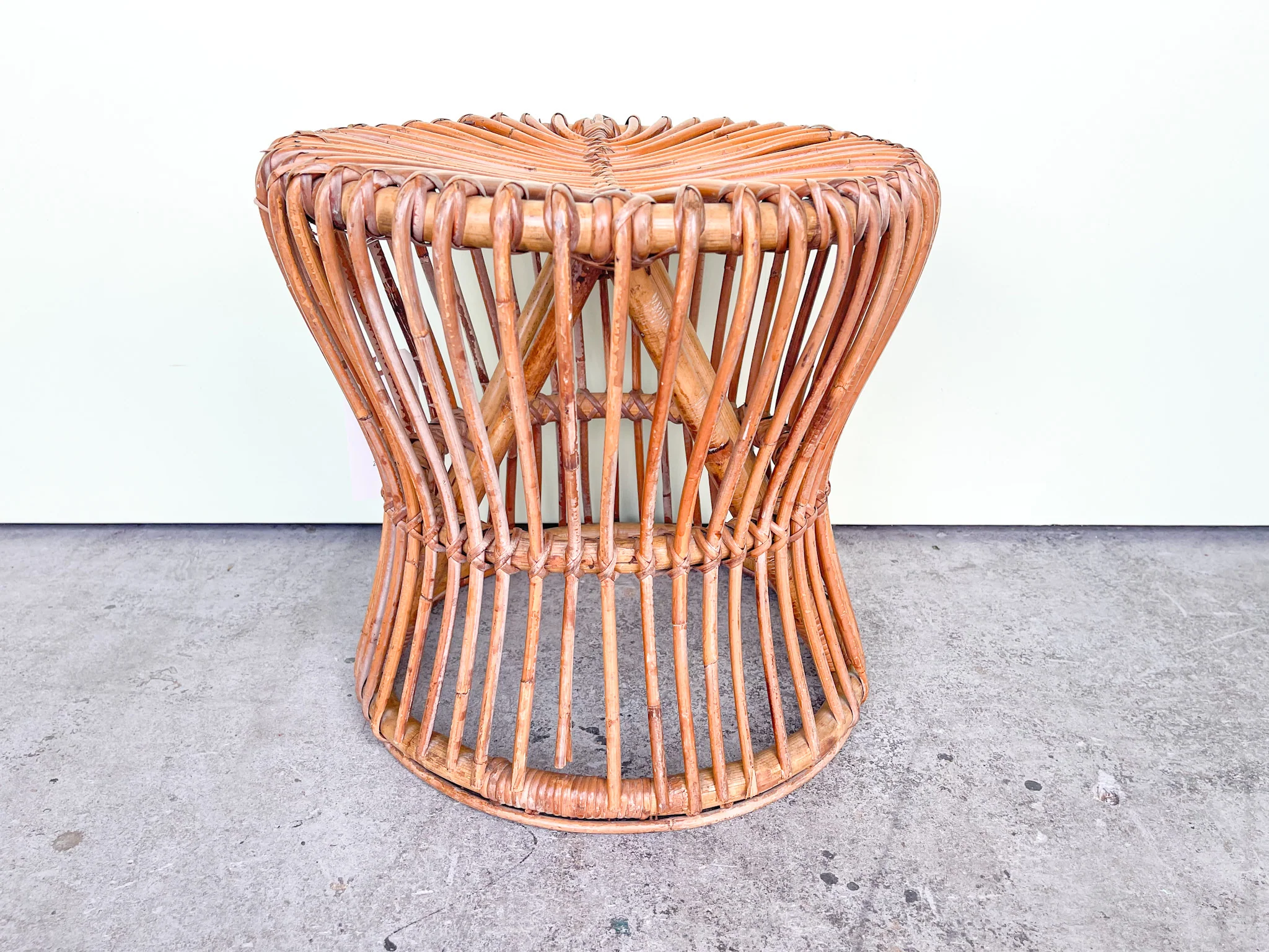 Albini Style Rattan Side Table