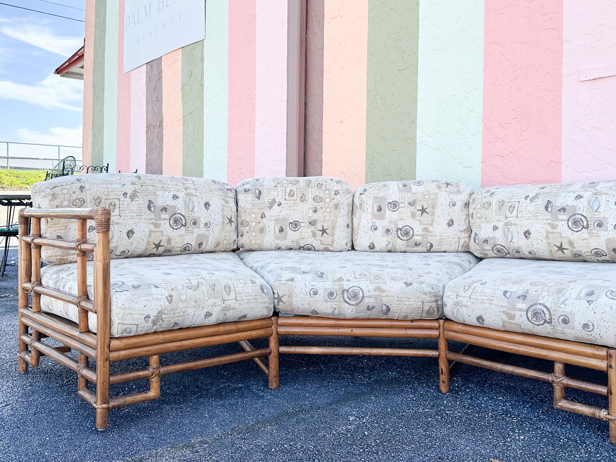 Amazing Ficks Reed Rattan Semicircle Sofa - Image 25