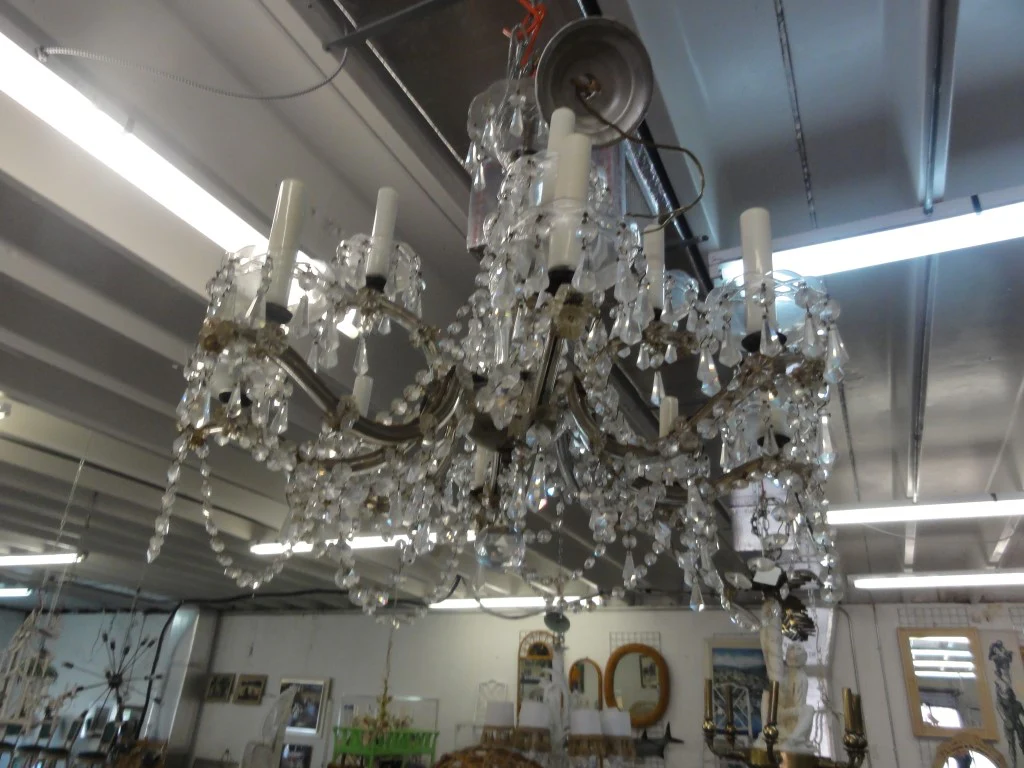 Antique Crystal Chandelier - Image 2