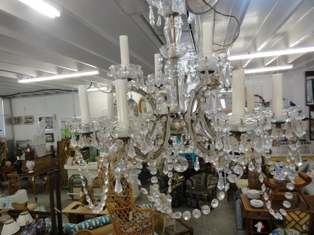 Antique Crystal Chandelier - Image 3