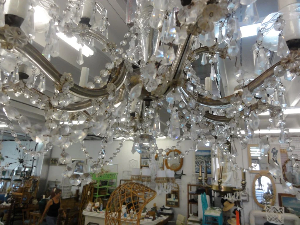 Antique Crystal Chandelier - Image 5