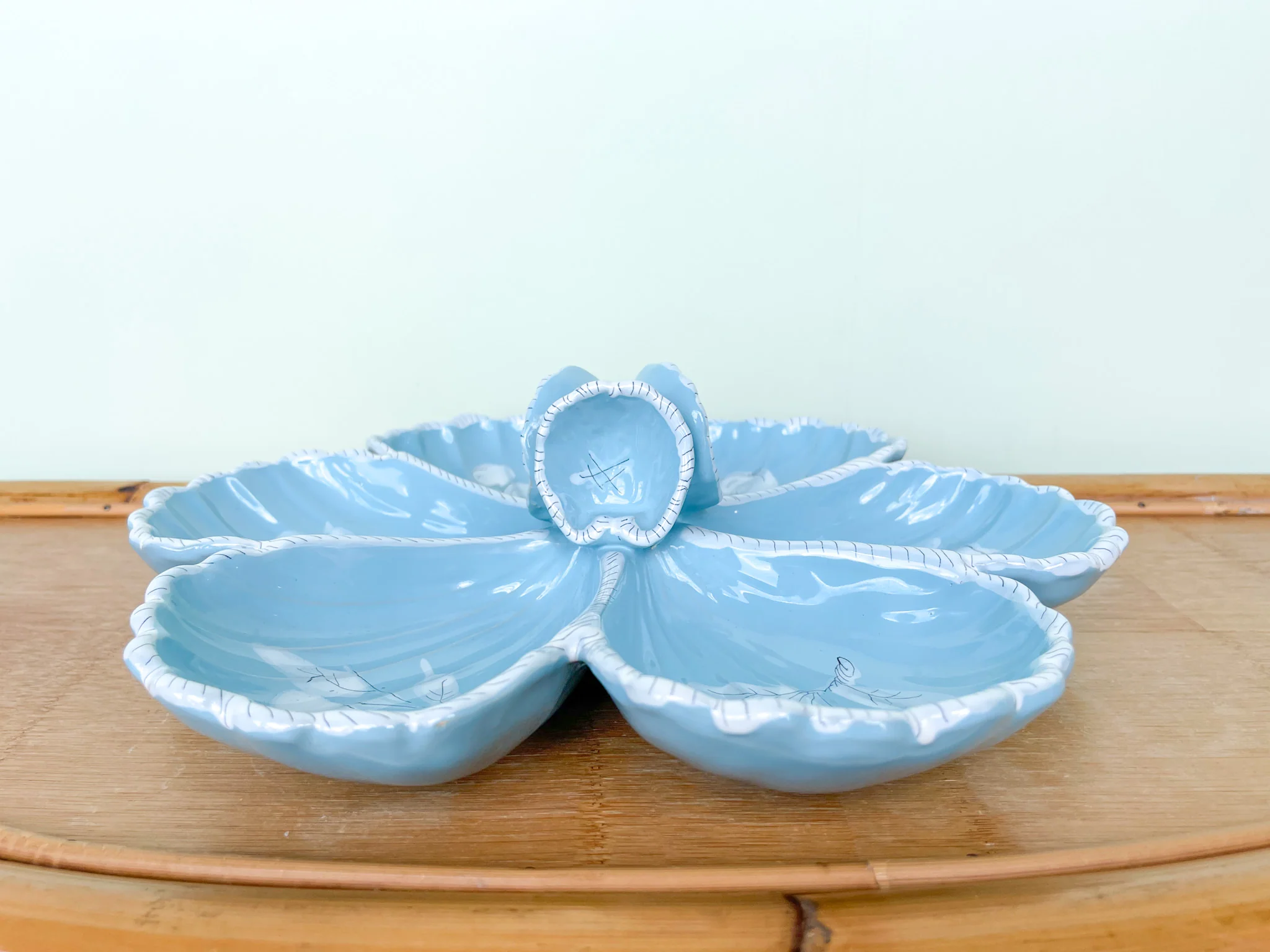 Robin Egg Blue Italian Serving Dish - Image 2