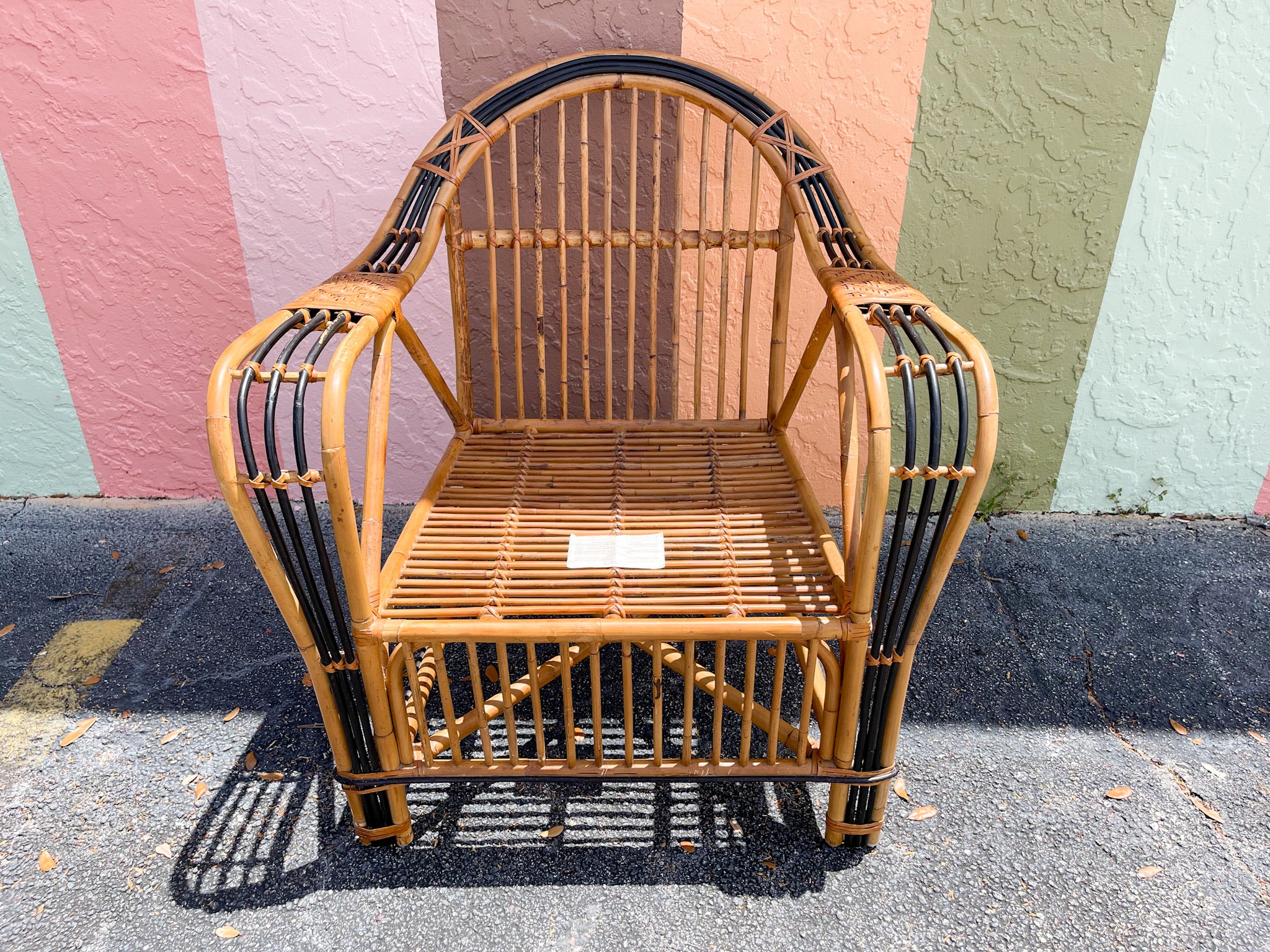 Baker Rattan Lounge Chair - Image 2