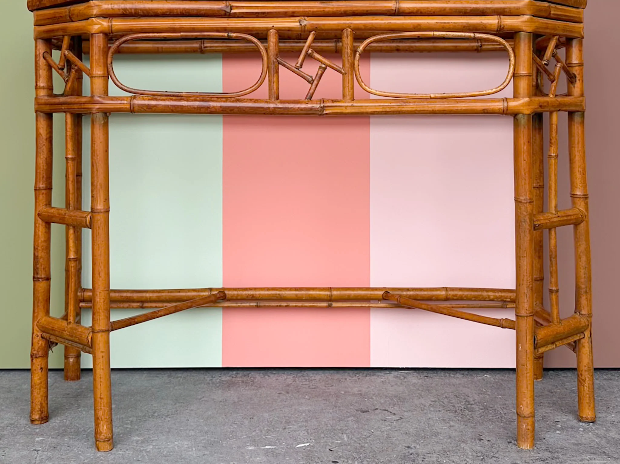Bamboo Chippendale Console - Image 6