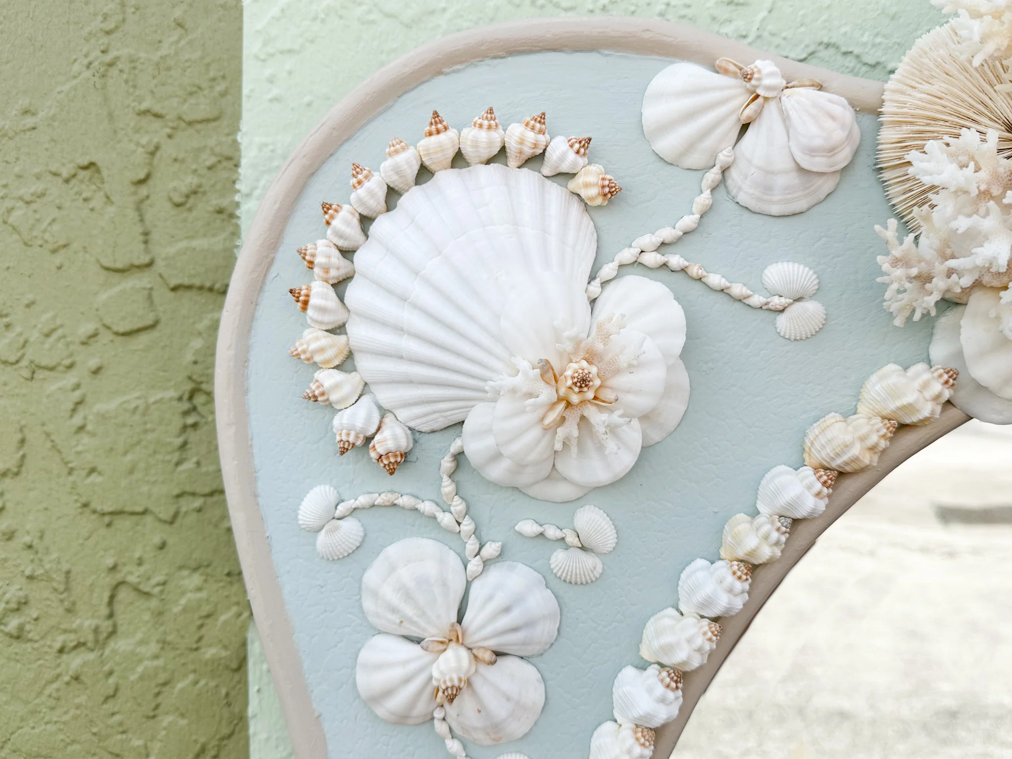 Beautiful Blue Shell Mirror - Image 10