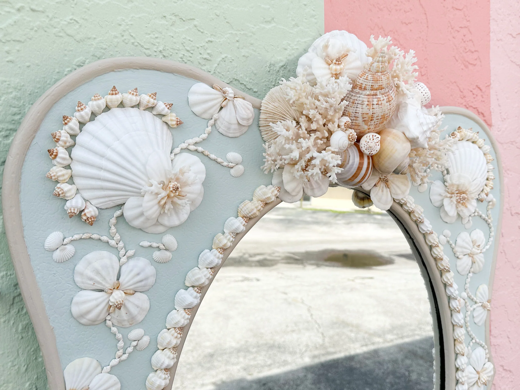 Beautiful Blue Shell Mirror - Image 8
