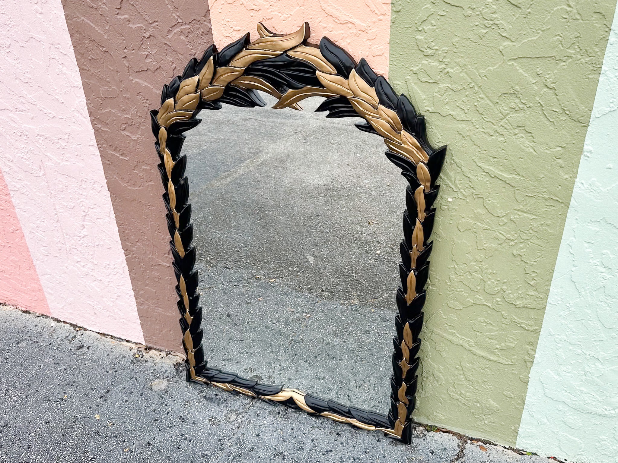 Black and Gold Palm Frond MIrror - Image 4