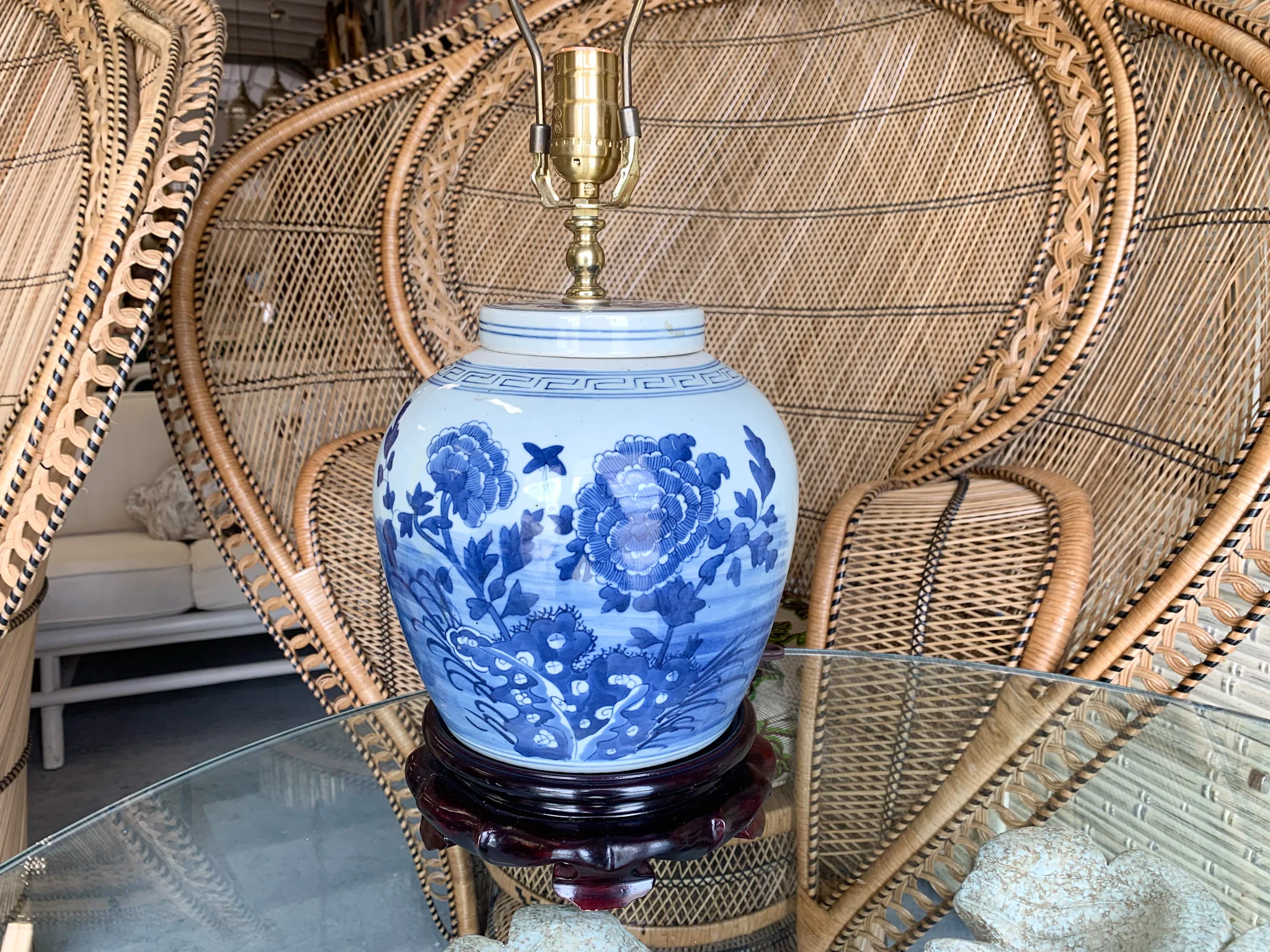 Blue and White Ginger Jar Lamp