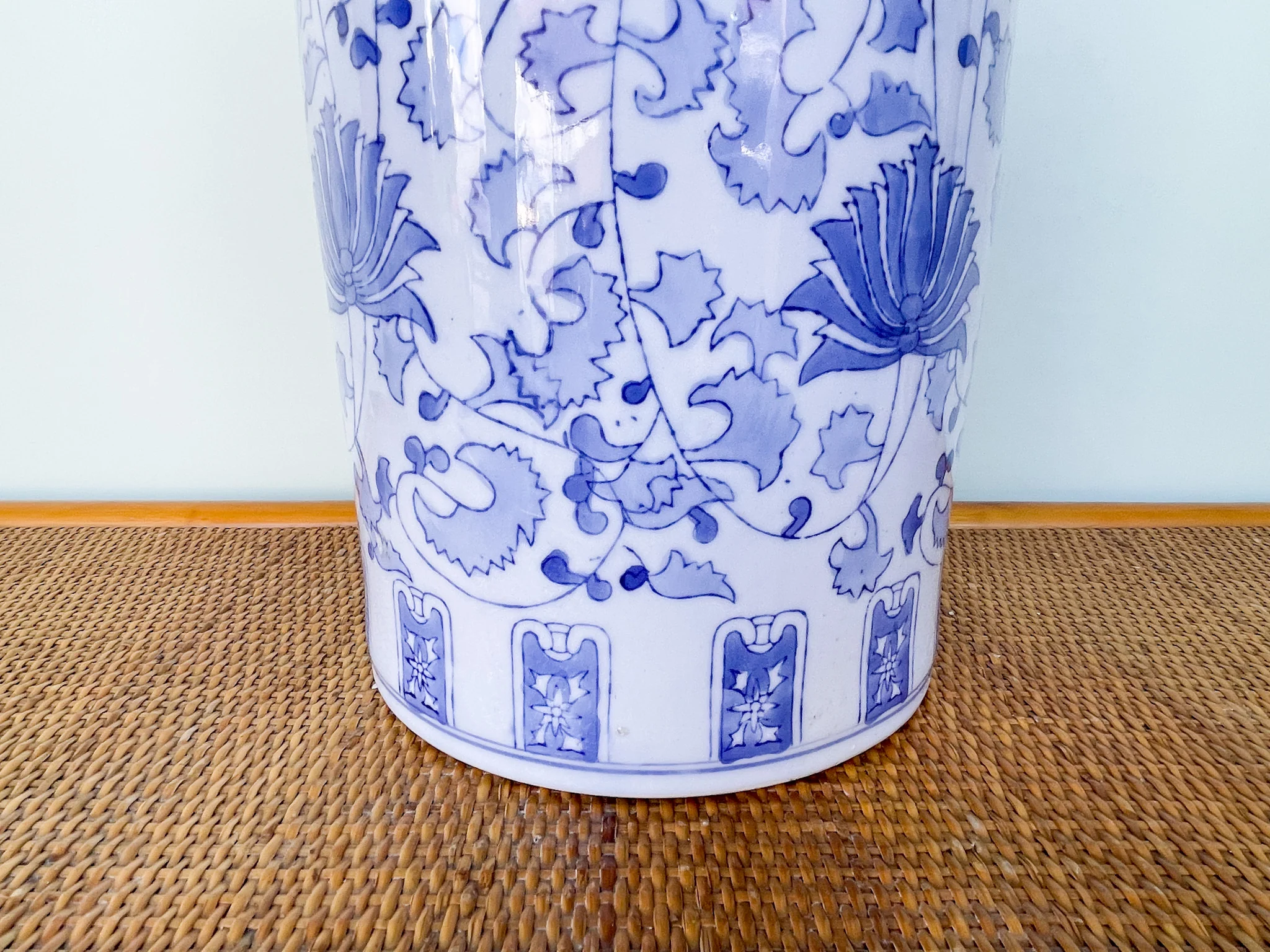Blue and White Umbrella Stand - Image 4