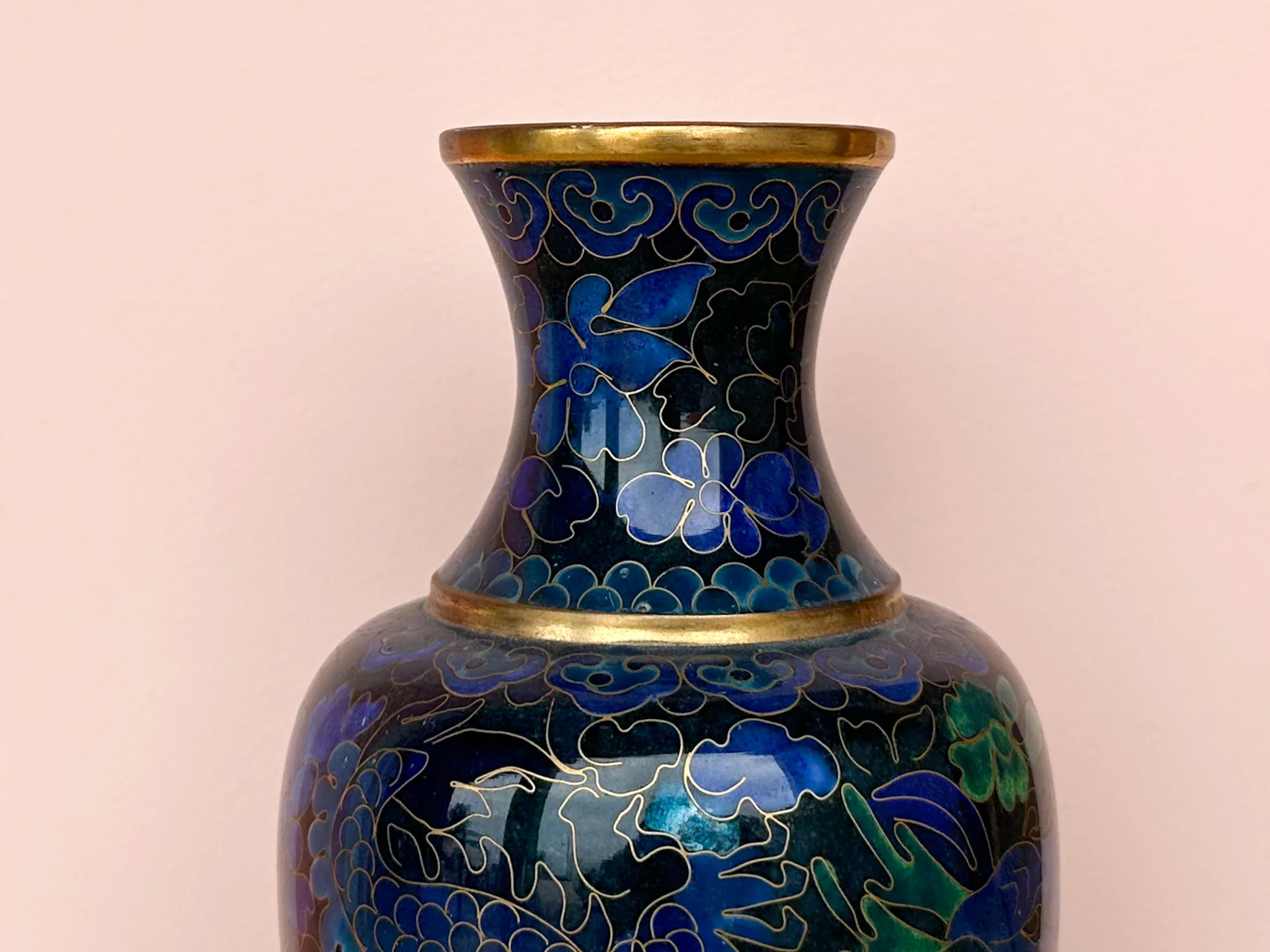 Blue Dragon Cloisonné Vase - Image 3