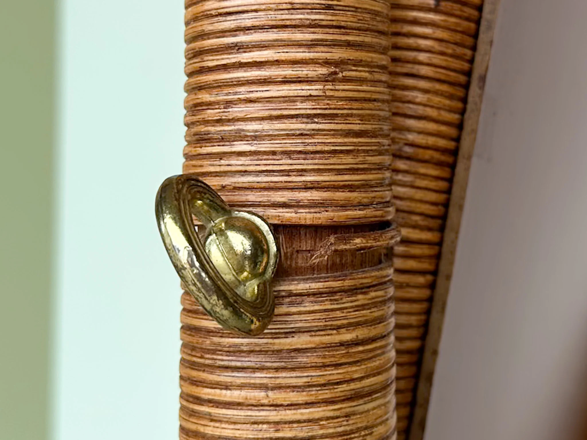 Braided Rattan Cheval Mirror - Image 3