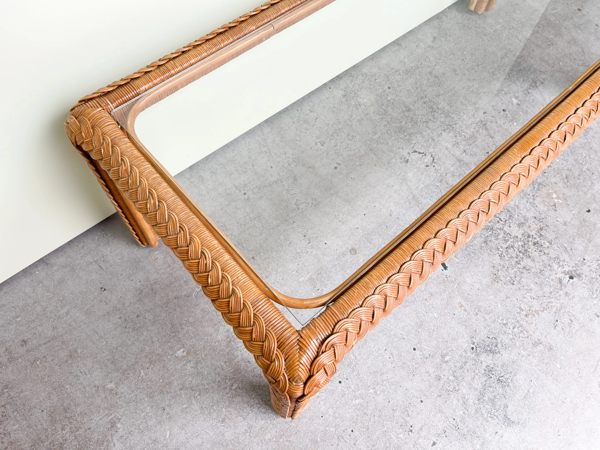 Braided Rattan Coffee Table - Image 3
