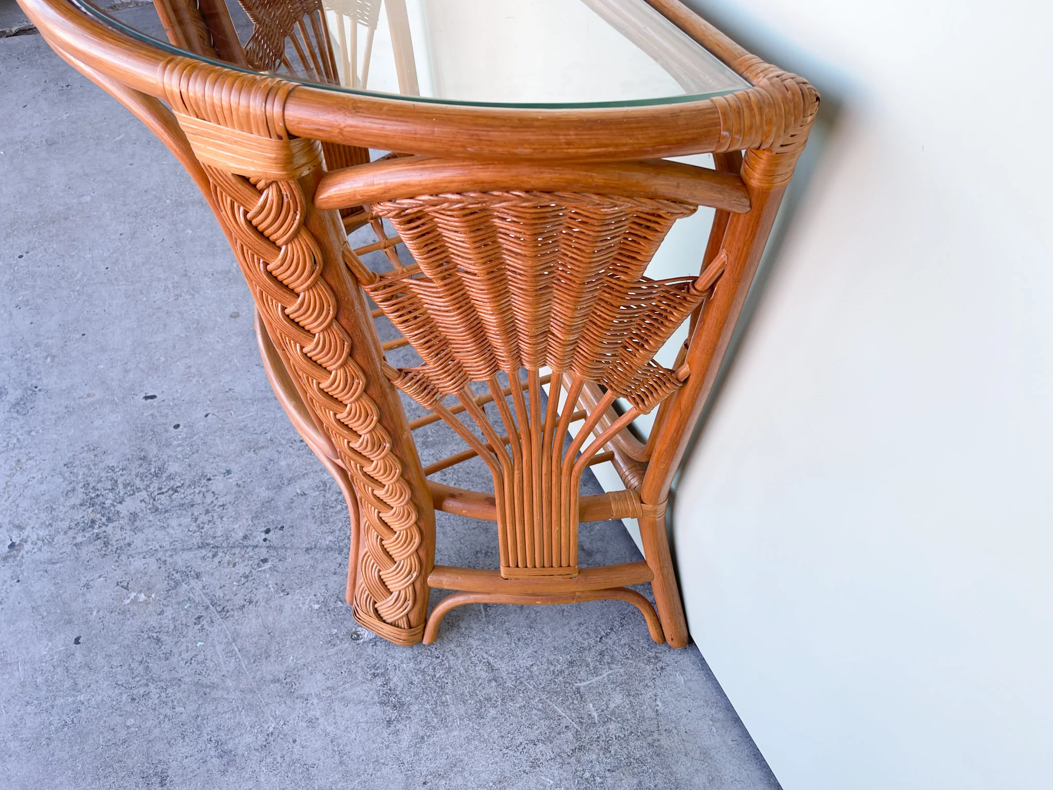 Braided Rattan Demilune - Image 6