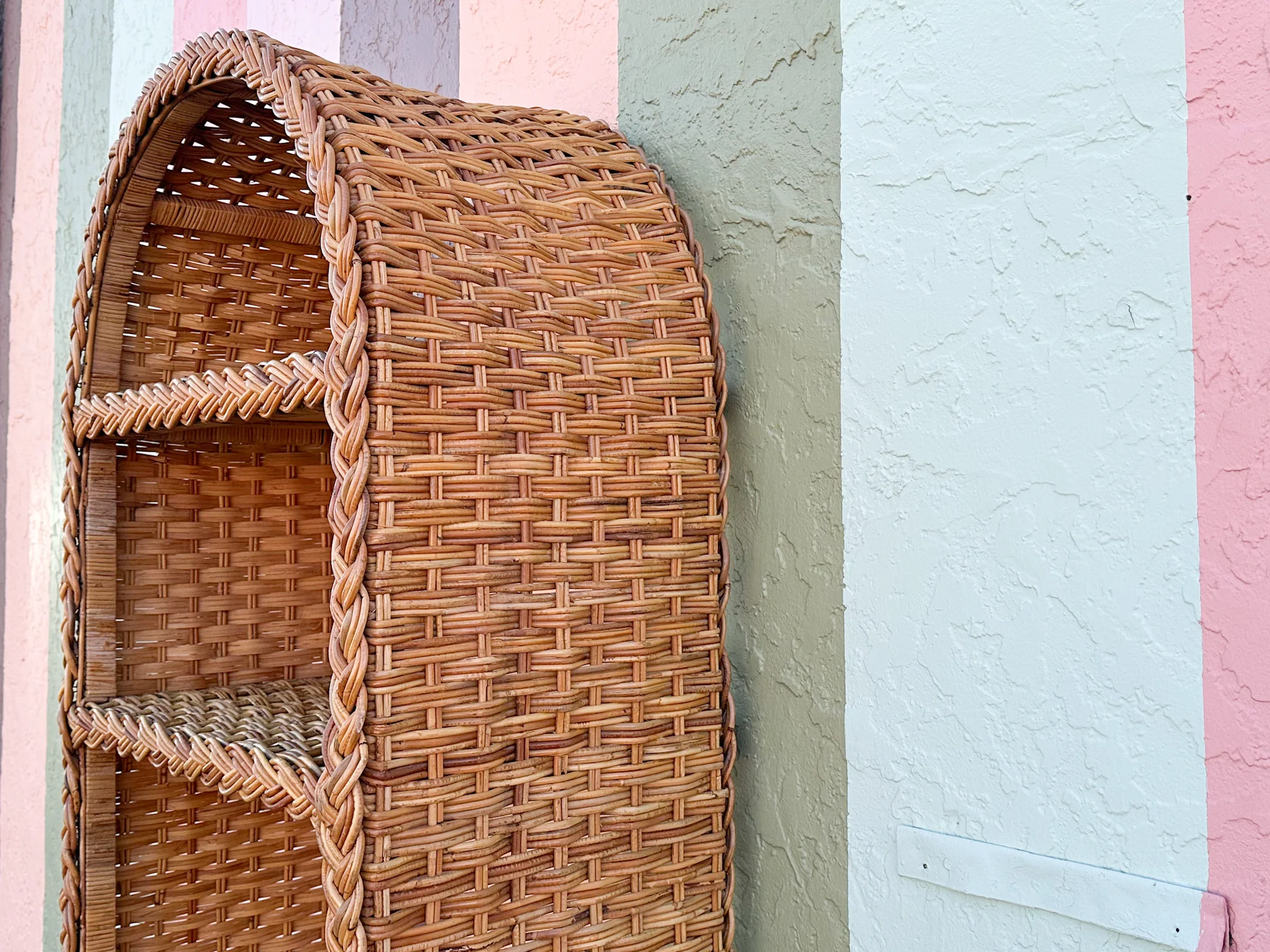 Braided Rattan Etagere - Image 10