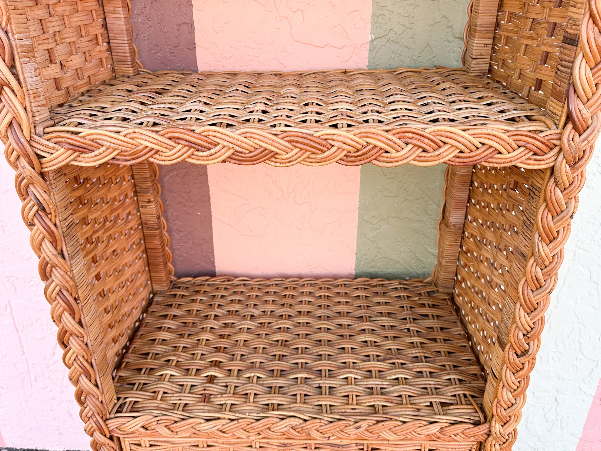 Braided Rattan Etagere - Image 13