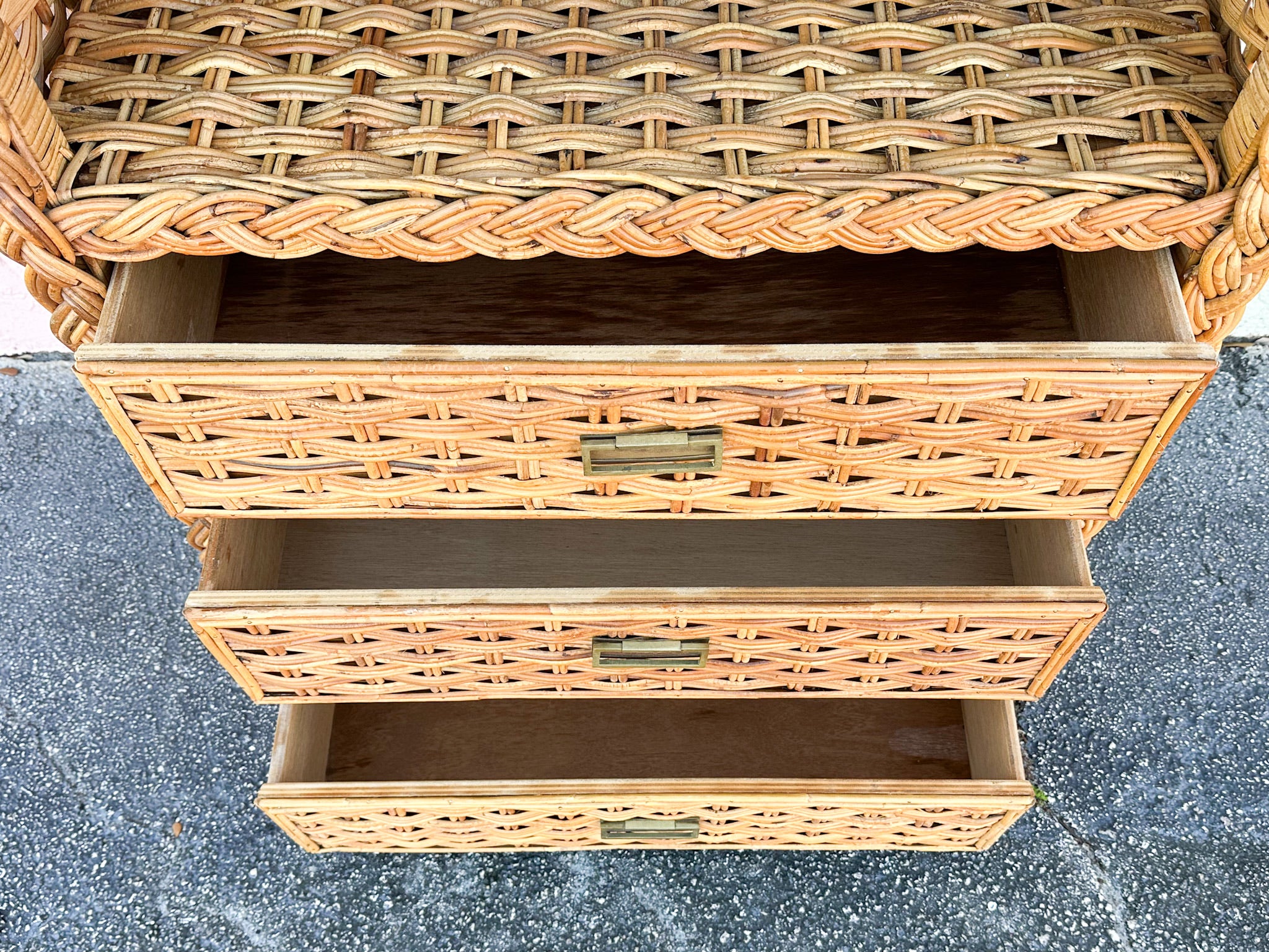 Braided Rattan Etagere - Image 15