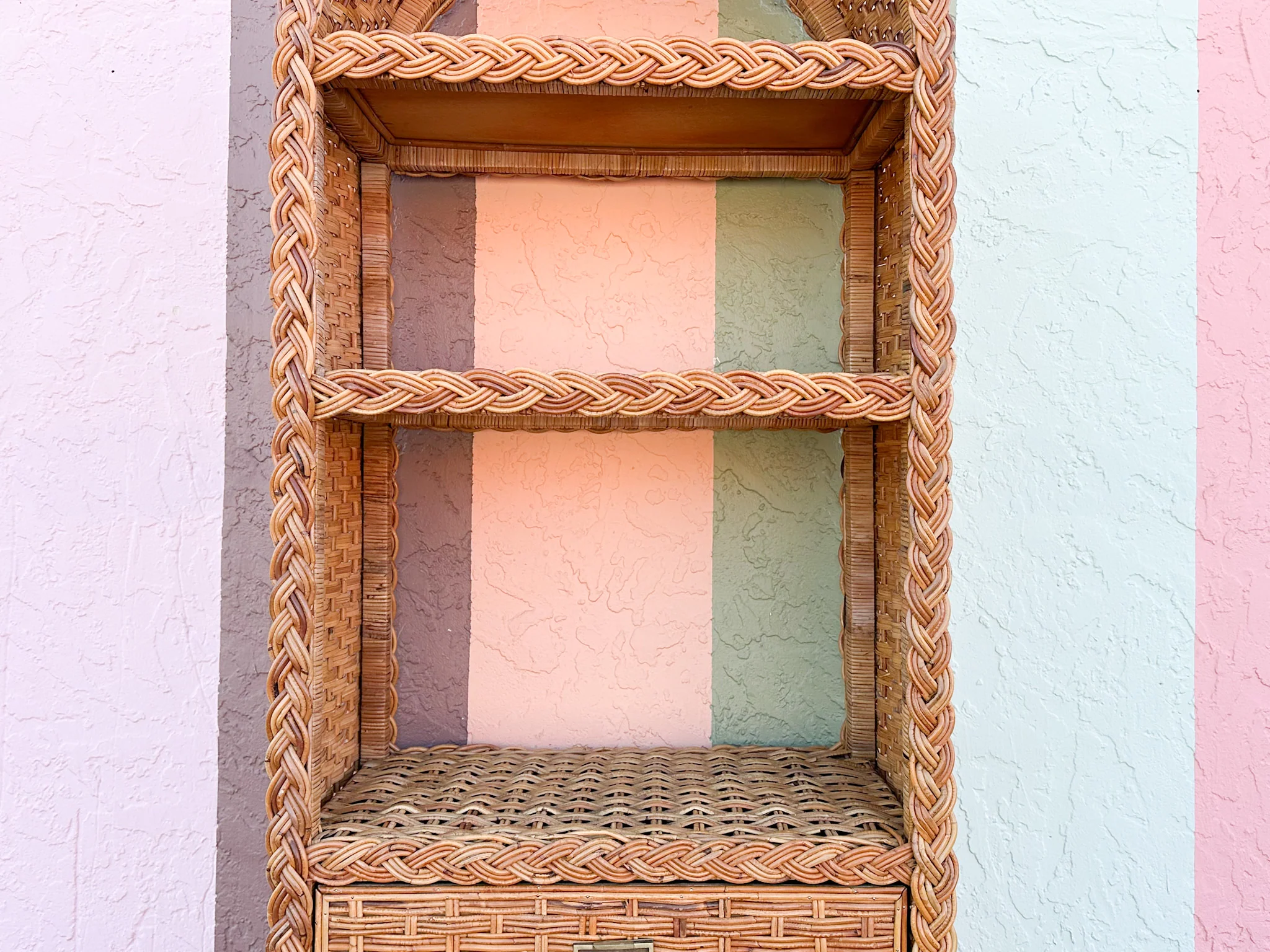 Braided Rattan Etagere - Image 4