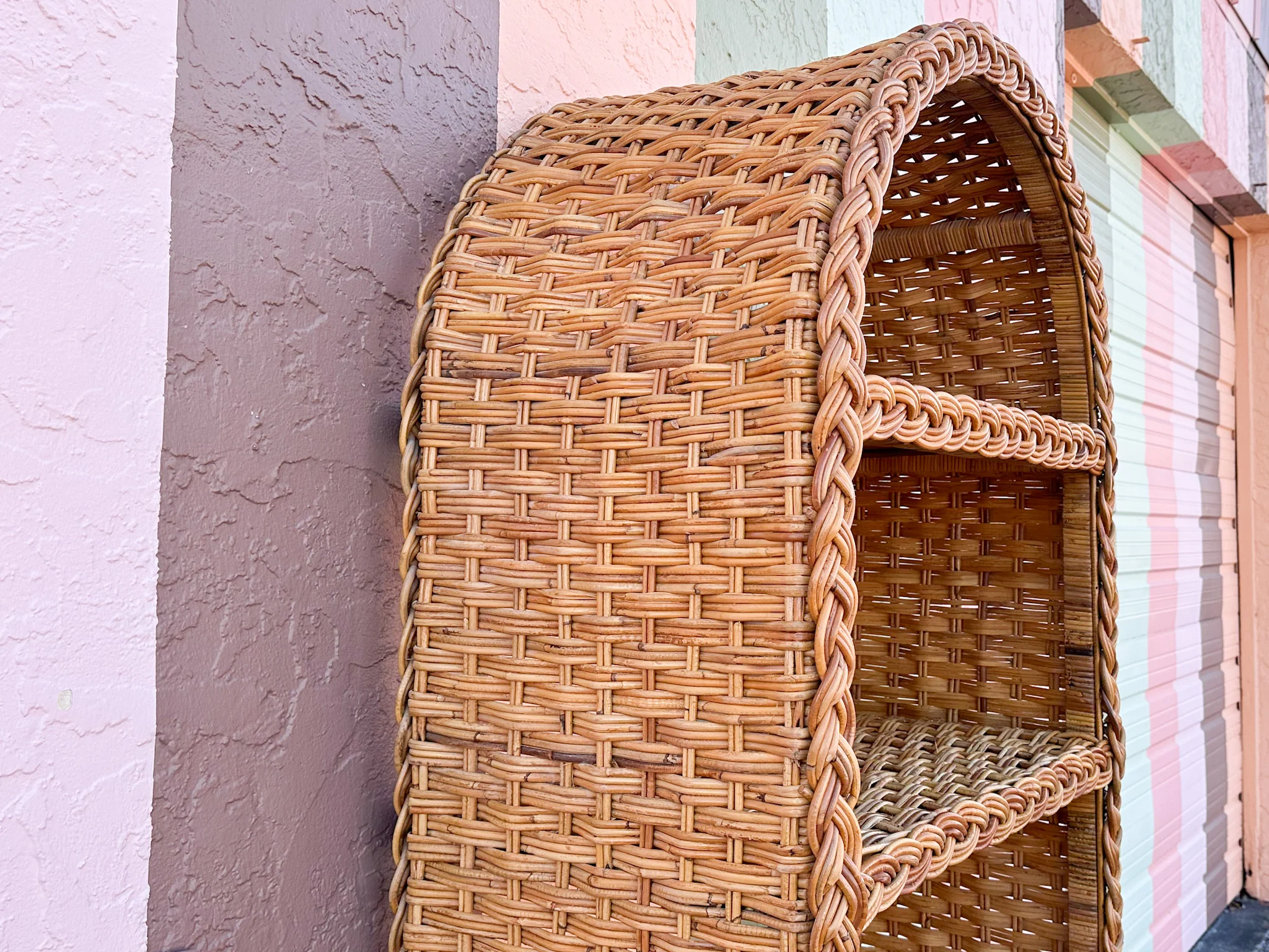 Braided Rattan Etagere - Image 7