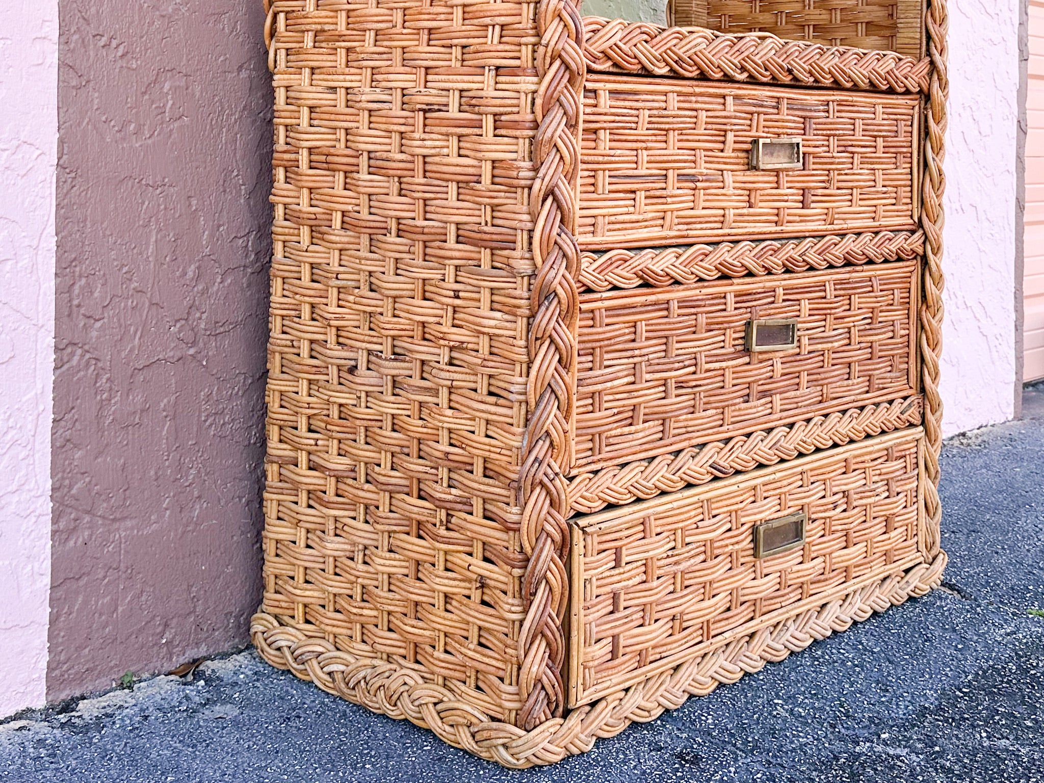 Braided Rattan Etagere - Image 8