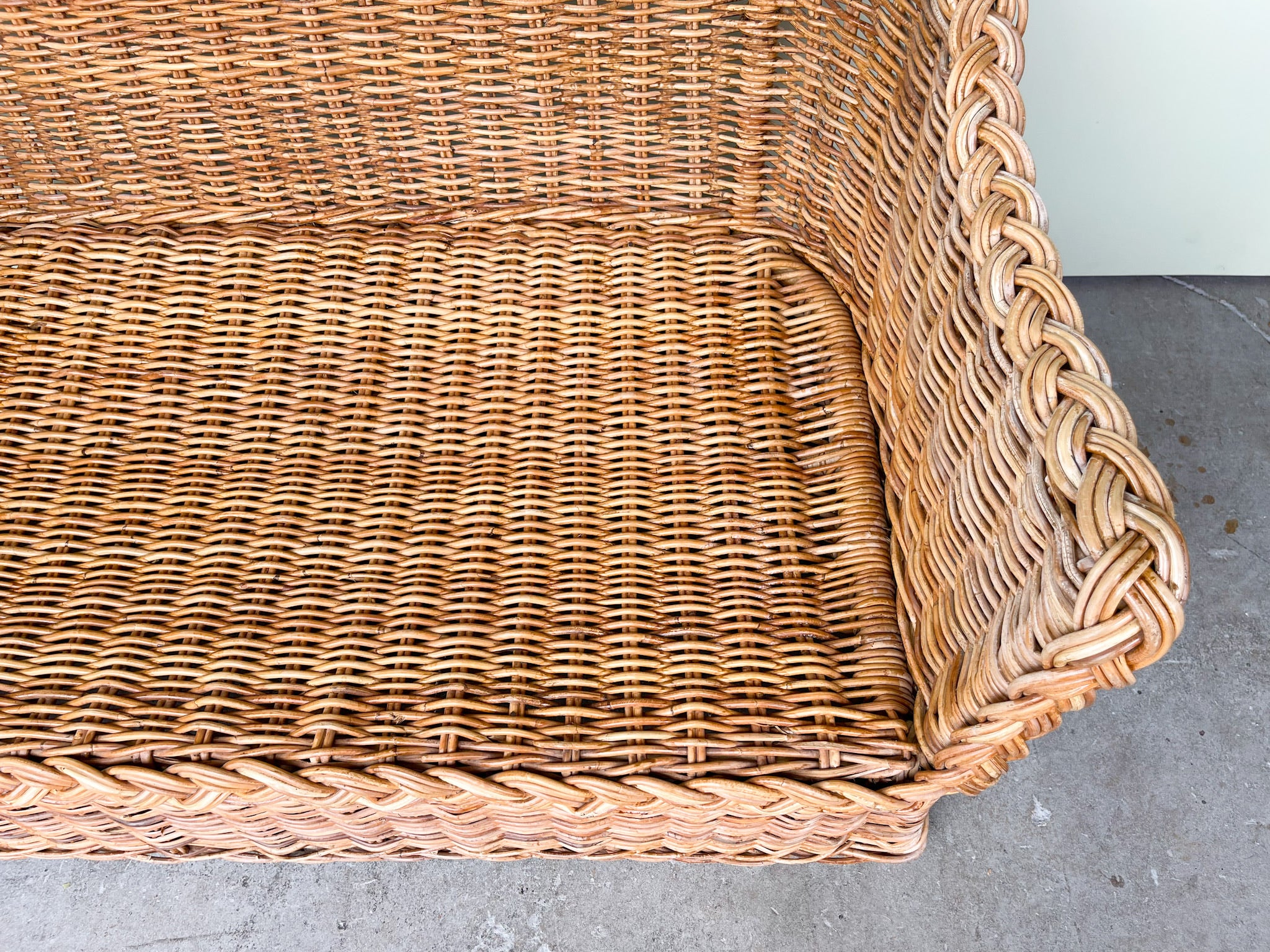 Braided Rattan Settee - Image 6