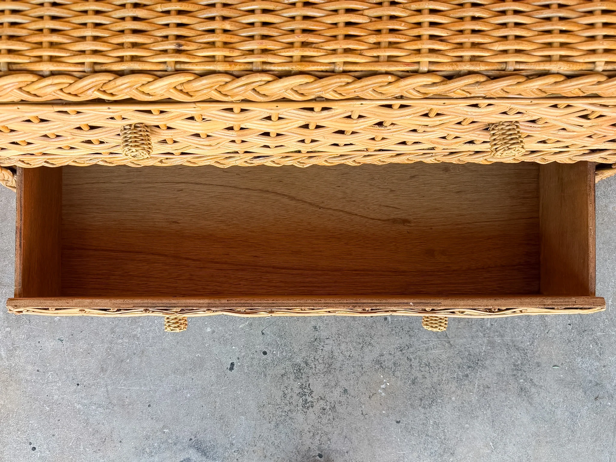 Braided Rattan Wrapped Chest - Image 7