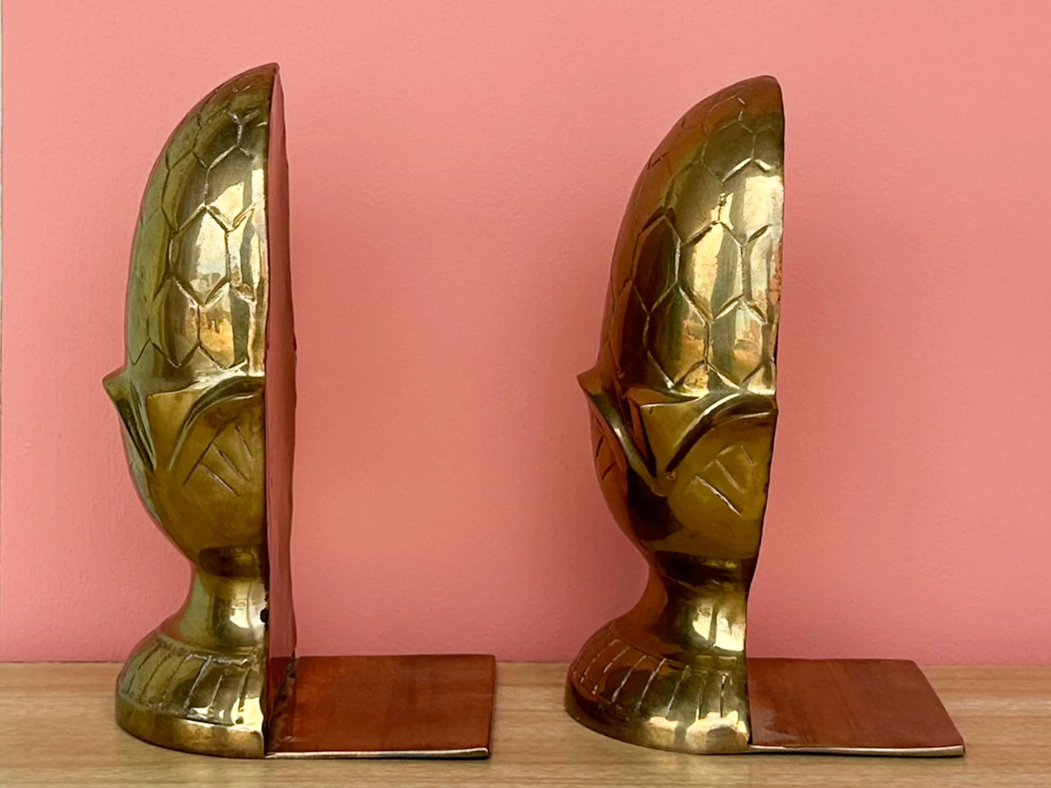 Kips Bay Show House Brass Acorn Bookends - Image 3