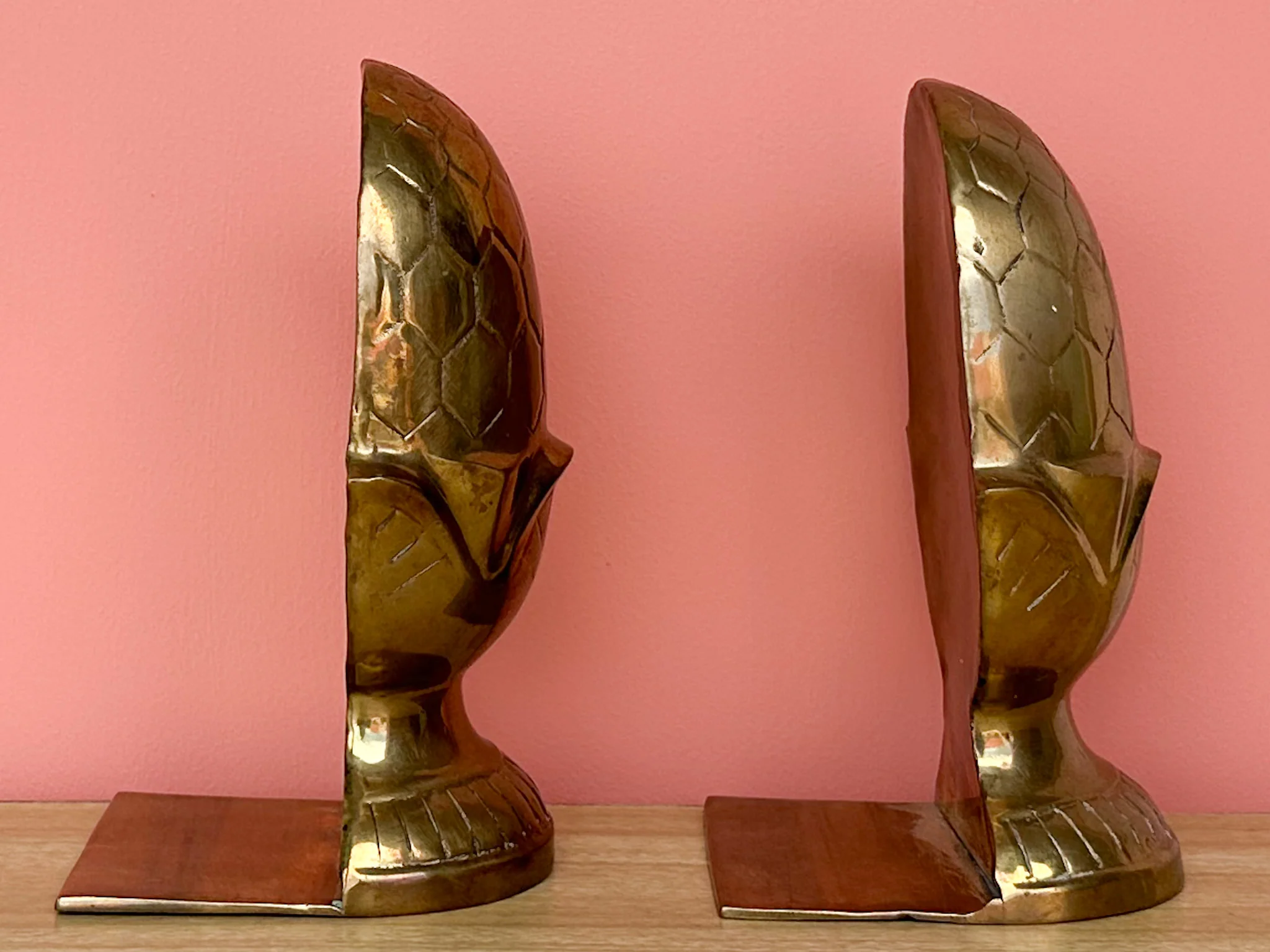 Kips Bay Show House Brass Acorn Bookends - Image 4