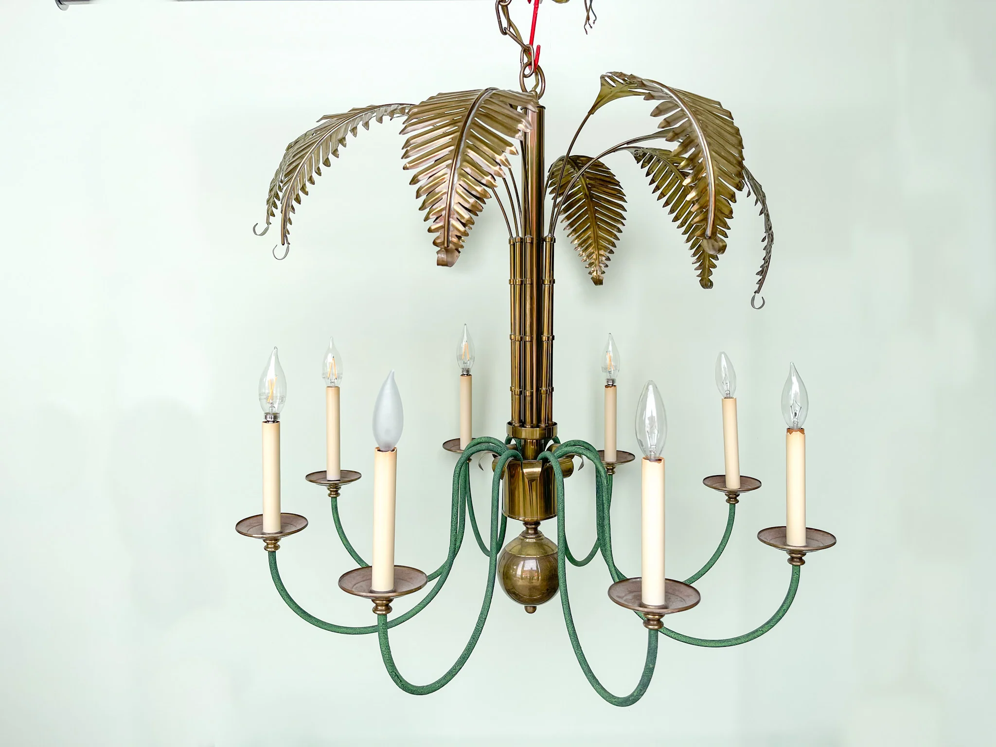 Brass Palm Chandelier - Image 5