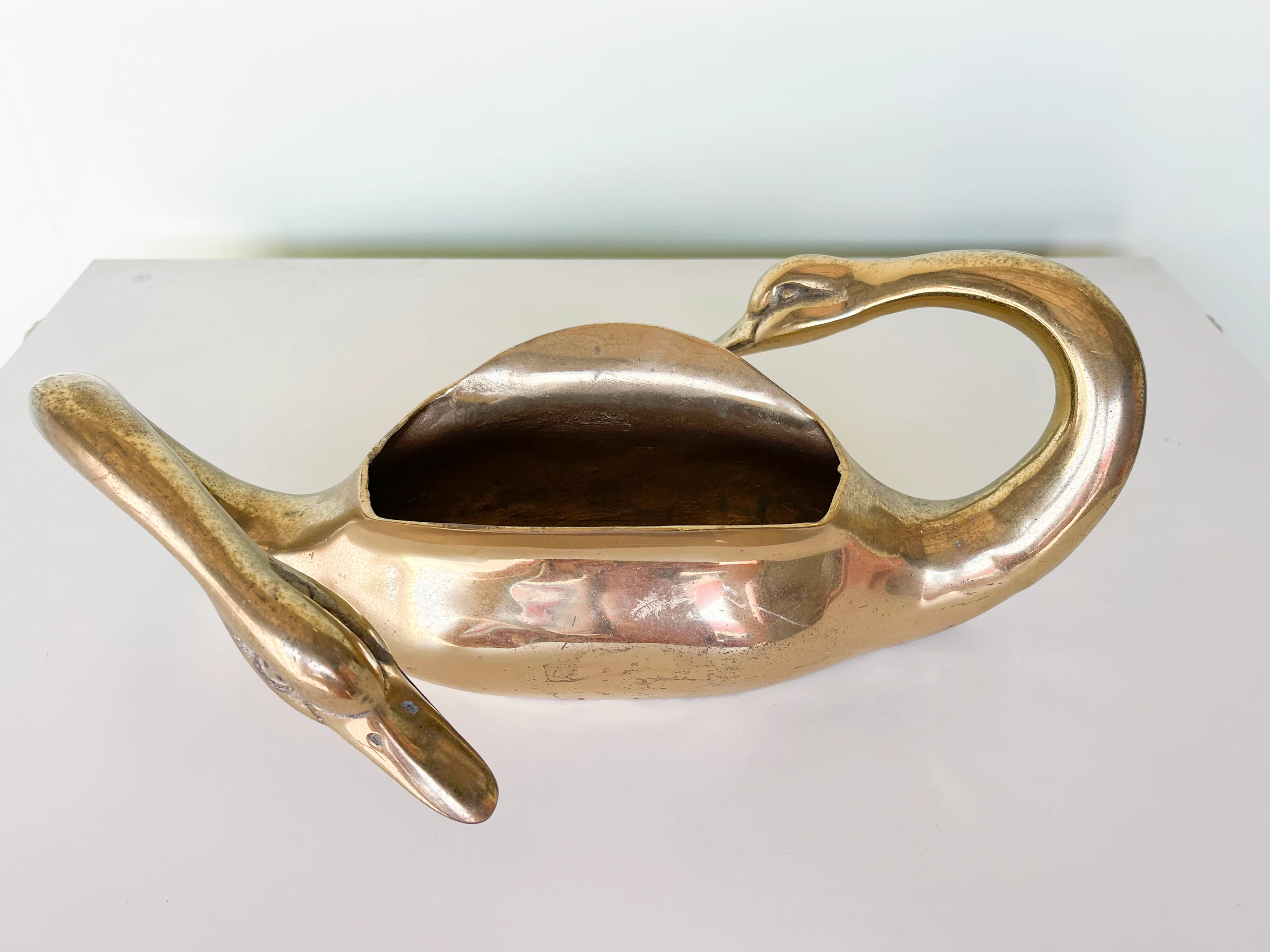 Brass Swan Cachepot - Image 3