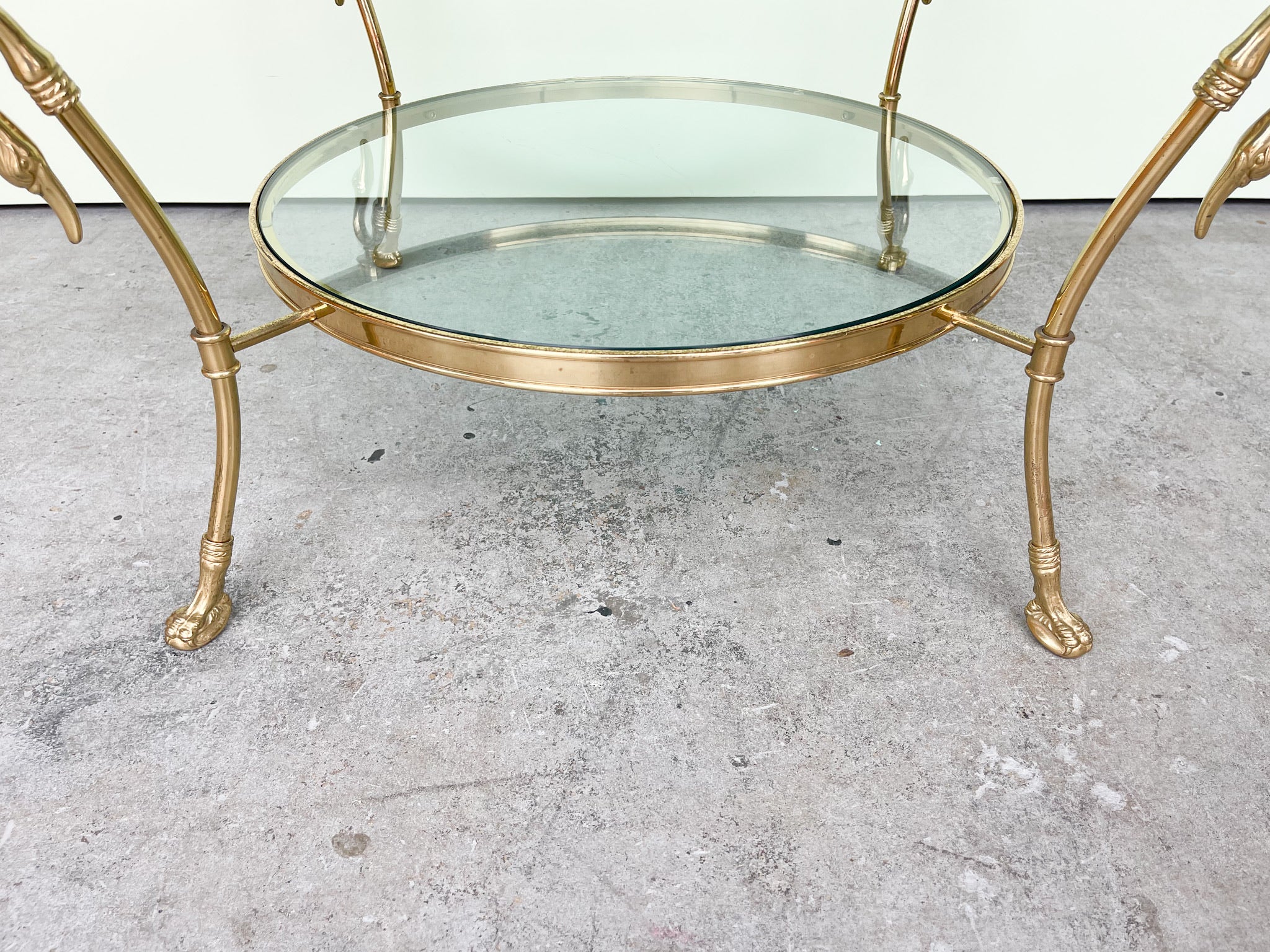 Brass Swan Coffee Table - Image 3