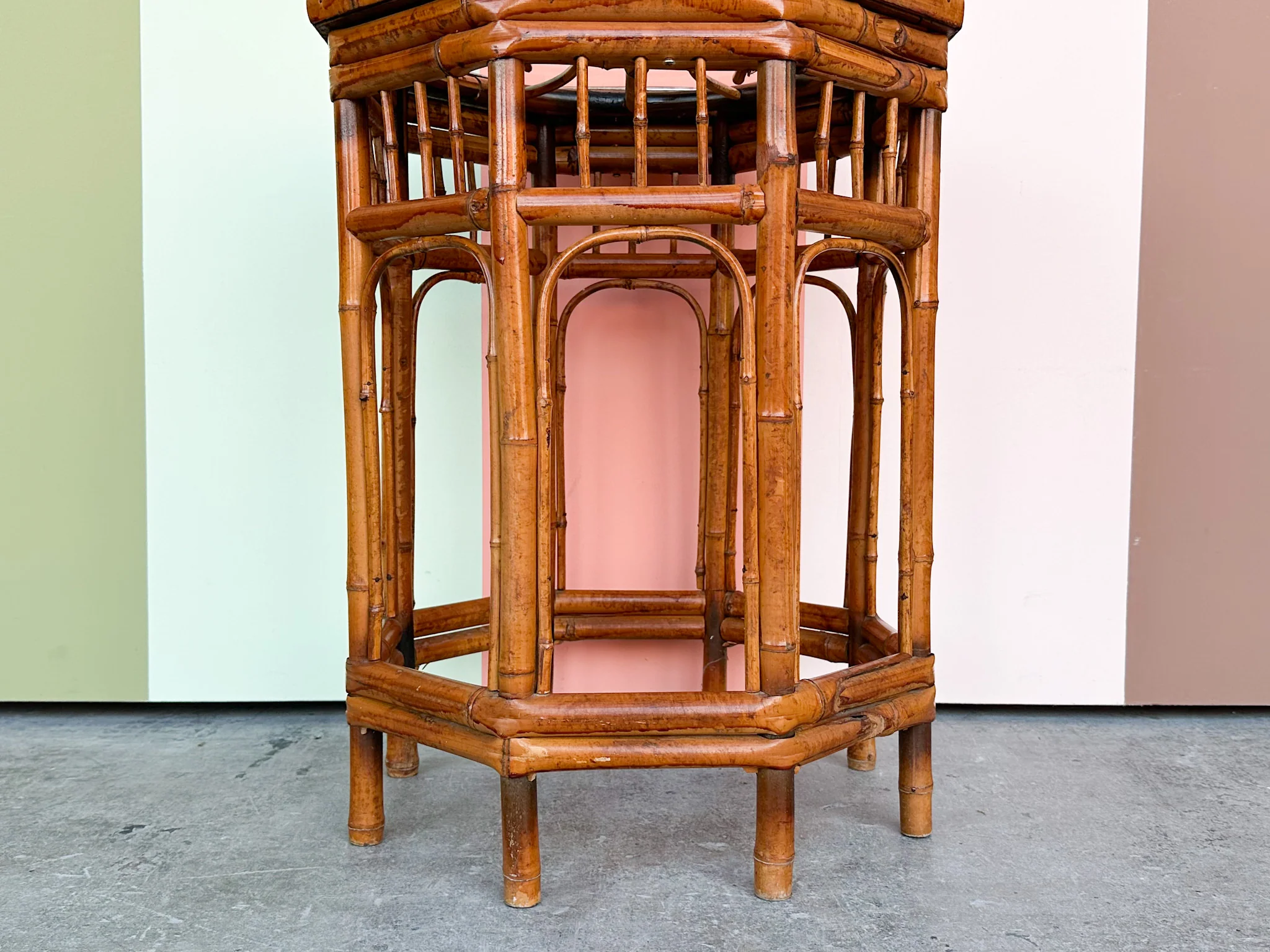 Brighton Style Rattan Side Table - Image 2
