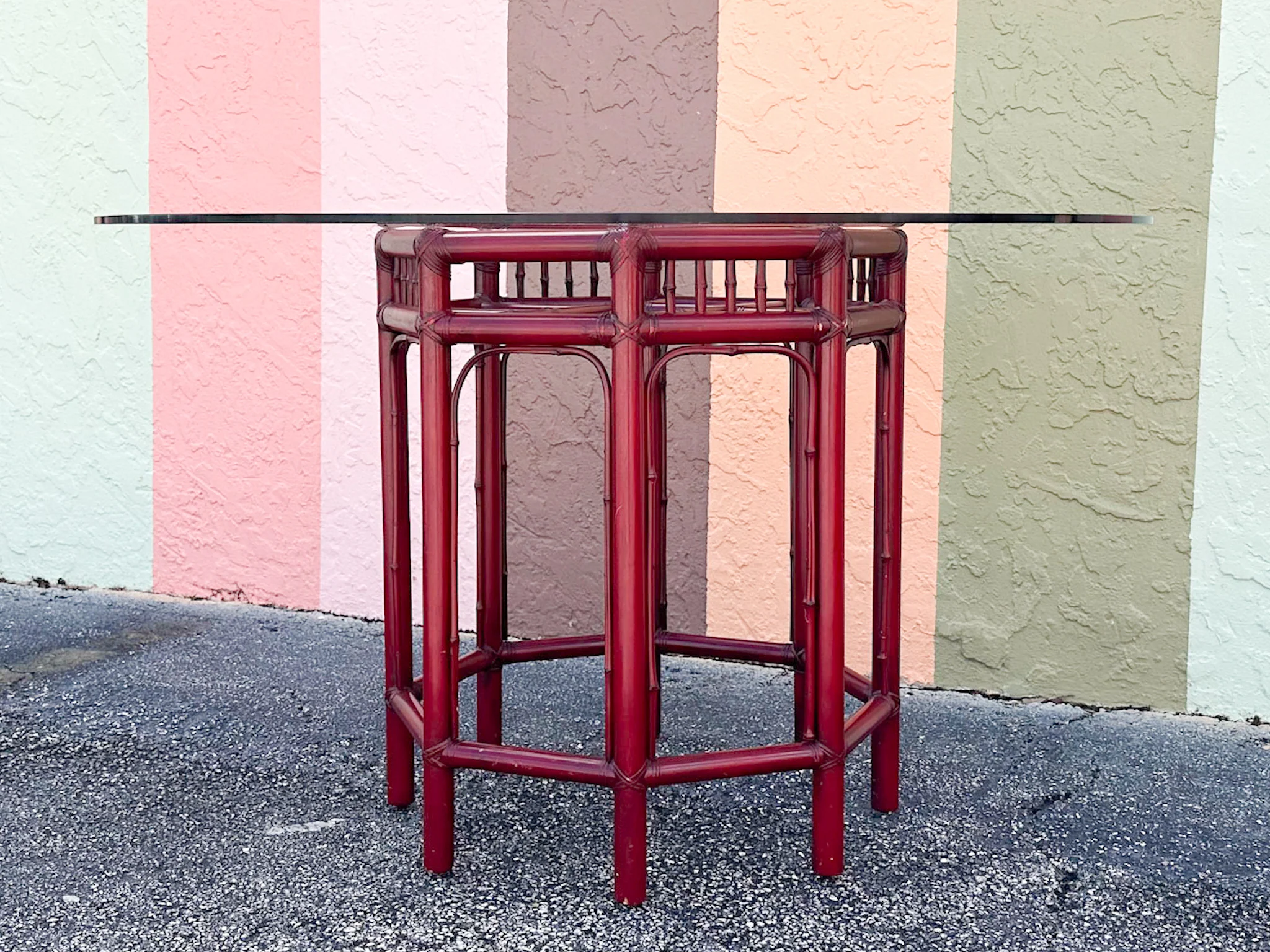 Brighton Style Red Rattan Dining Set - Image 4
