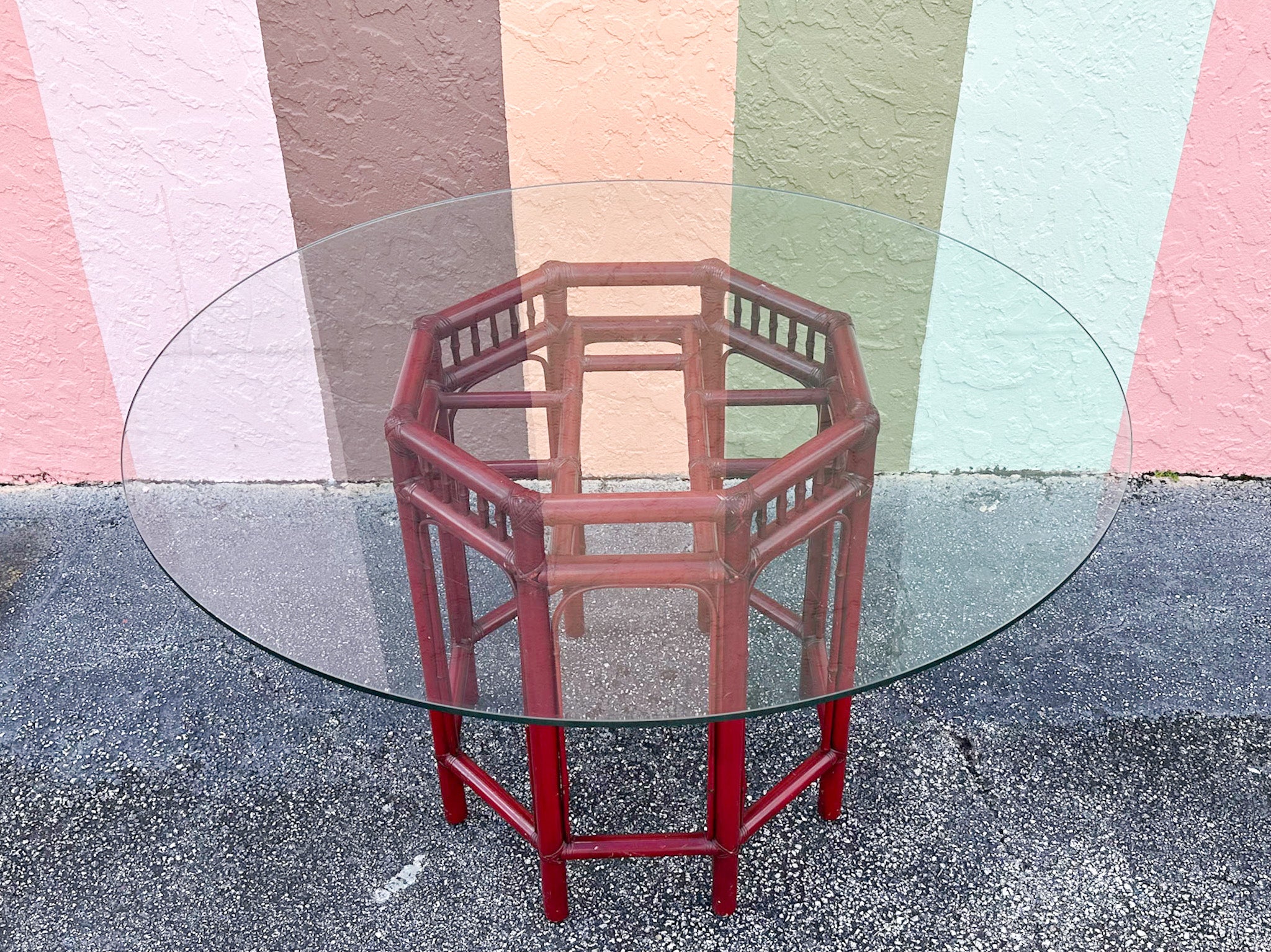 Brighton Style Red Rattan Dining Set - Image 5