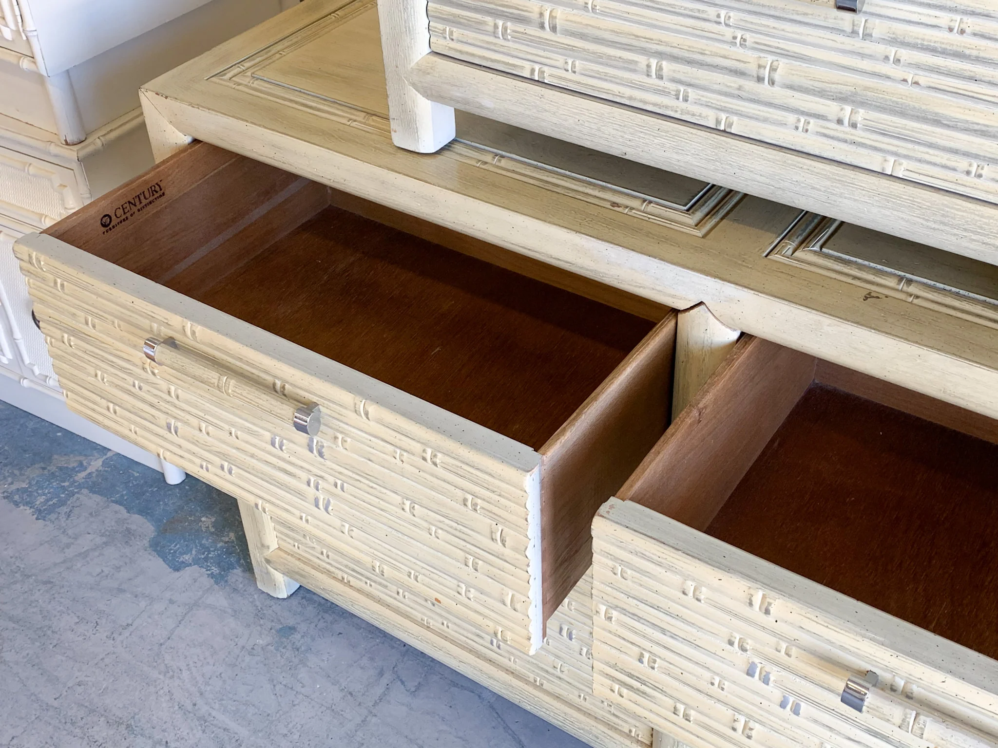 Faux Bamboo Dresser by Century - Image 3