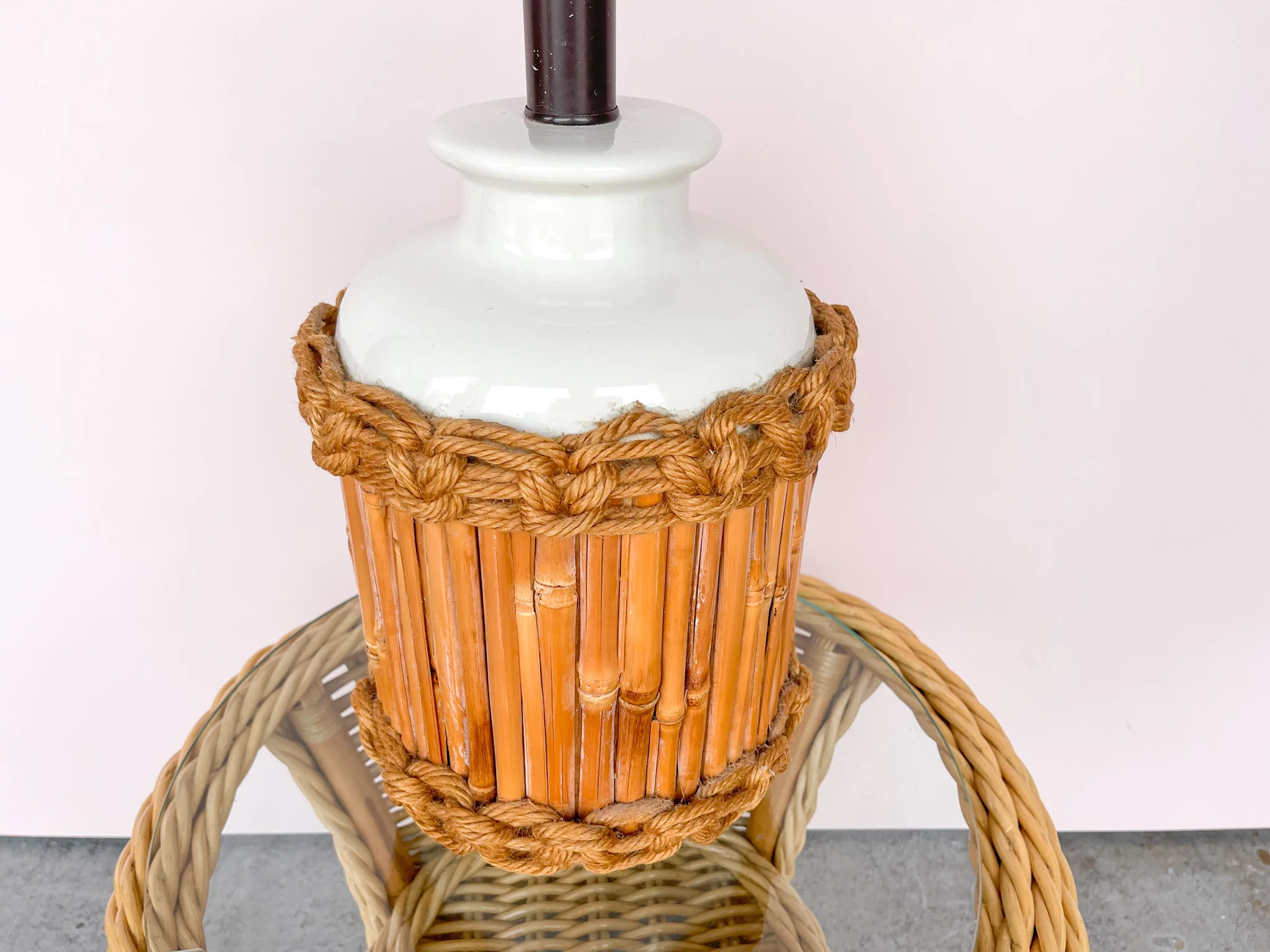 Ceramic and Bamboo Lamp - Image 5
