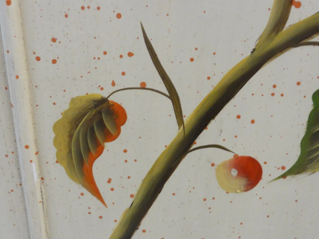 Hand Painted Parrot & Cherry Screen - Image 7