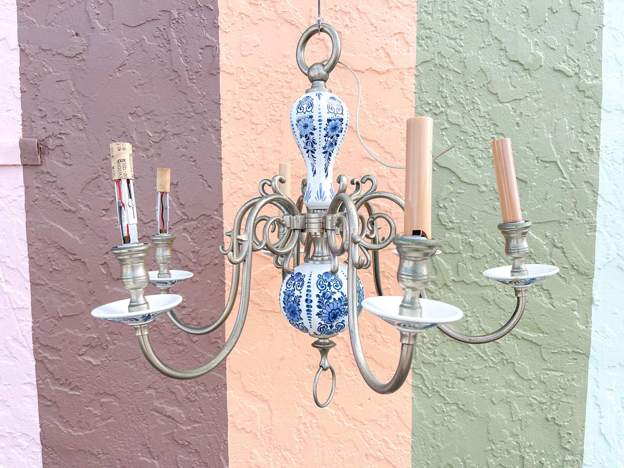 Chic Delft Blue Chandelier - Image 7