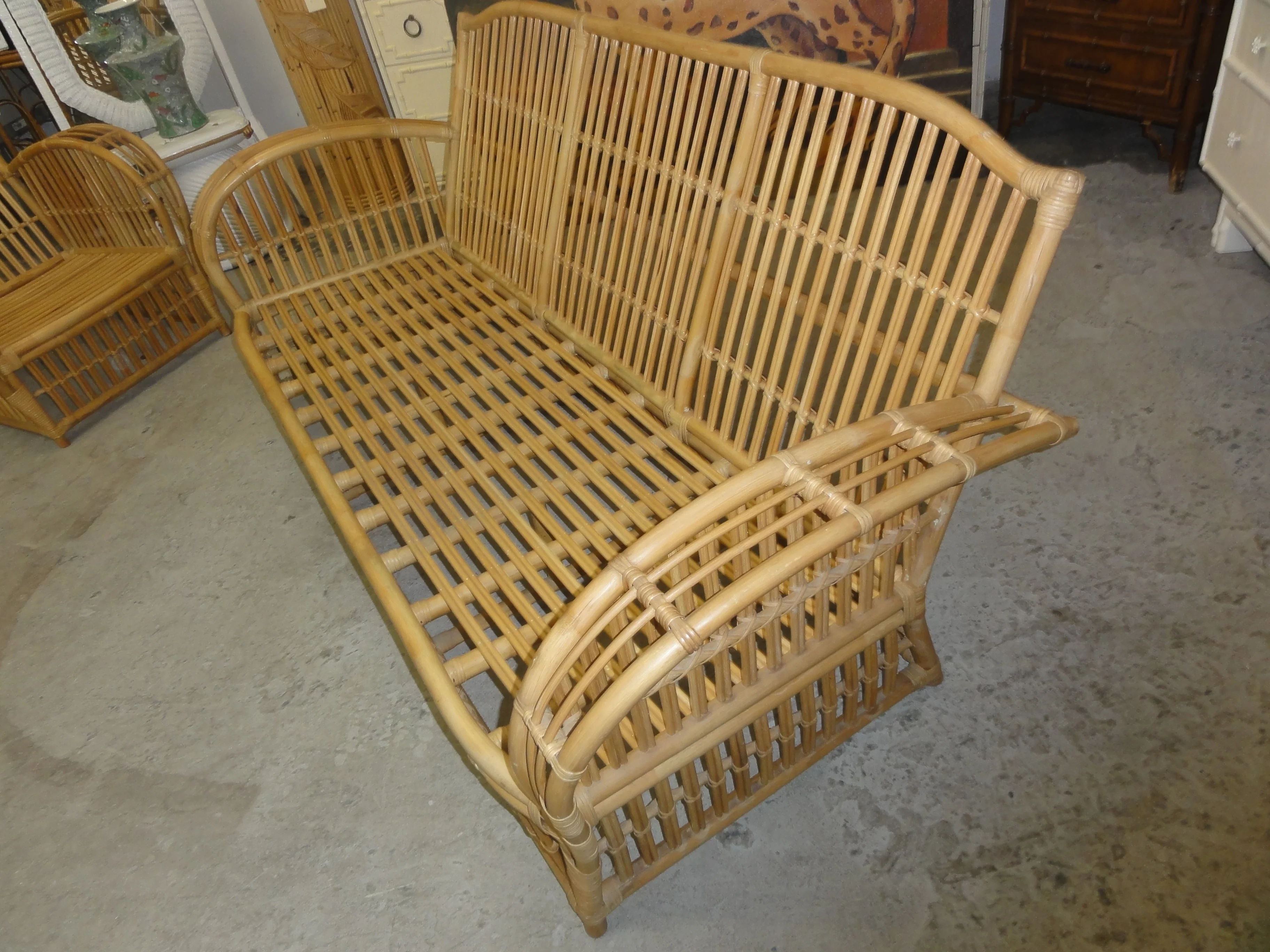 Chic Stick Wicker Sofa - Image 3