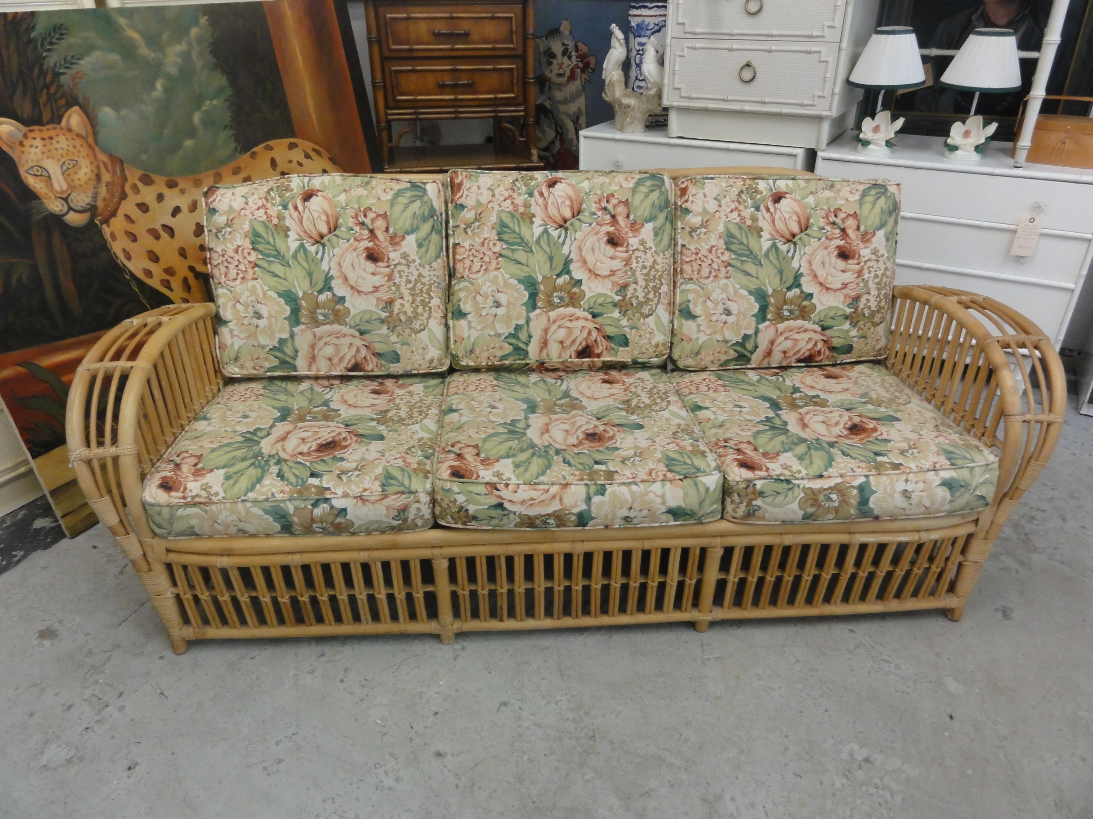 Chic Stick Wicker Sofa - Image 5