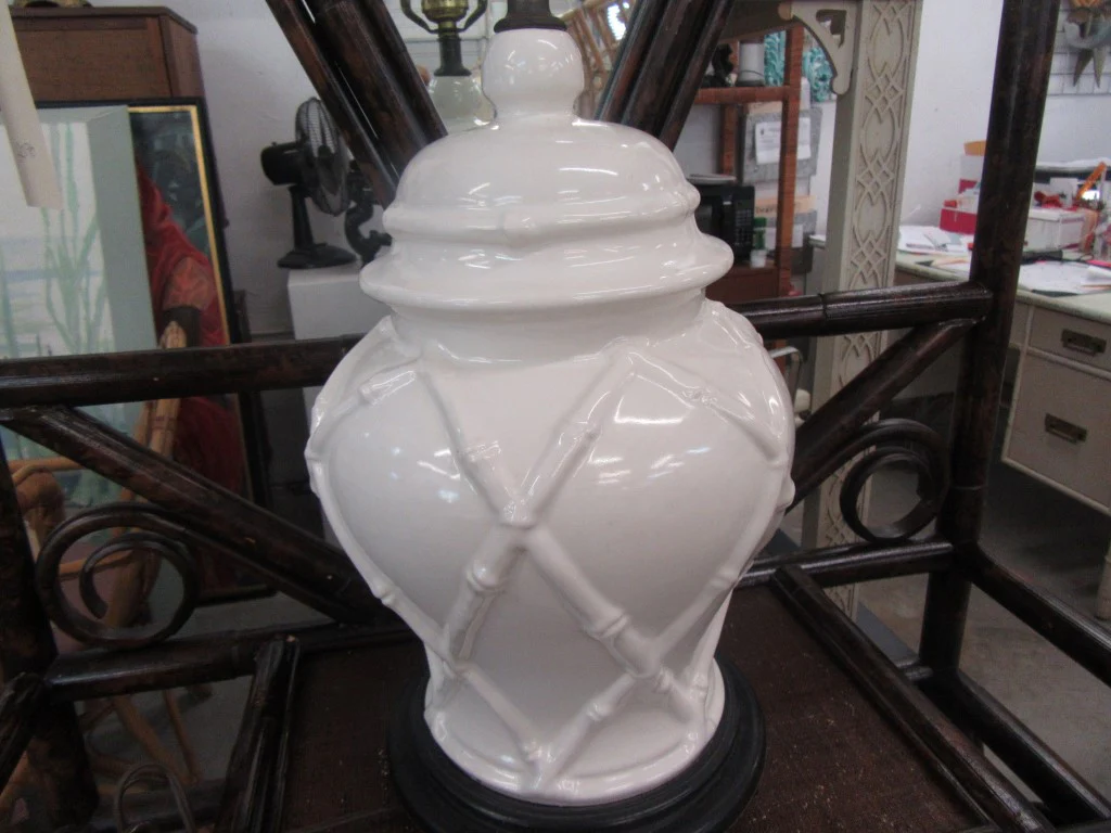 Chippendale Faux Bamboo Lamps - Image 5