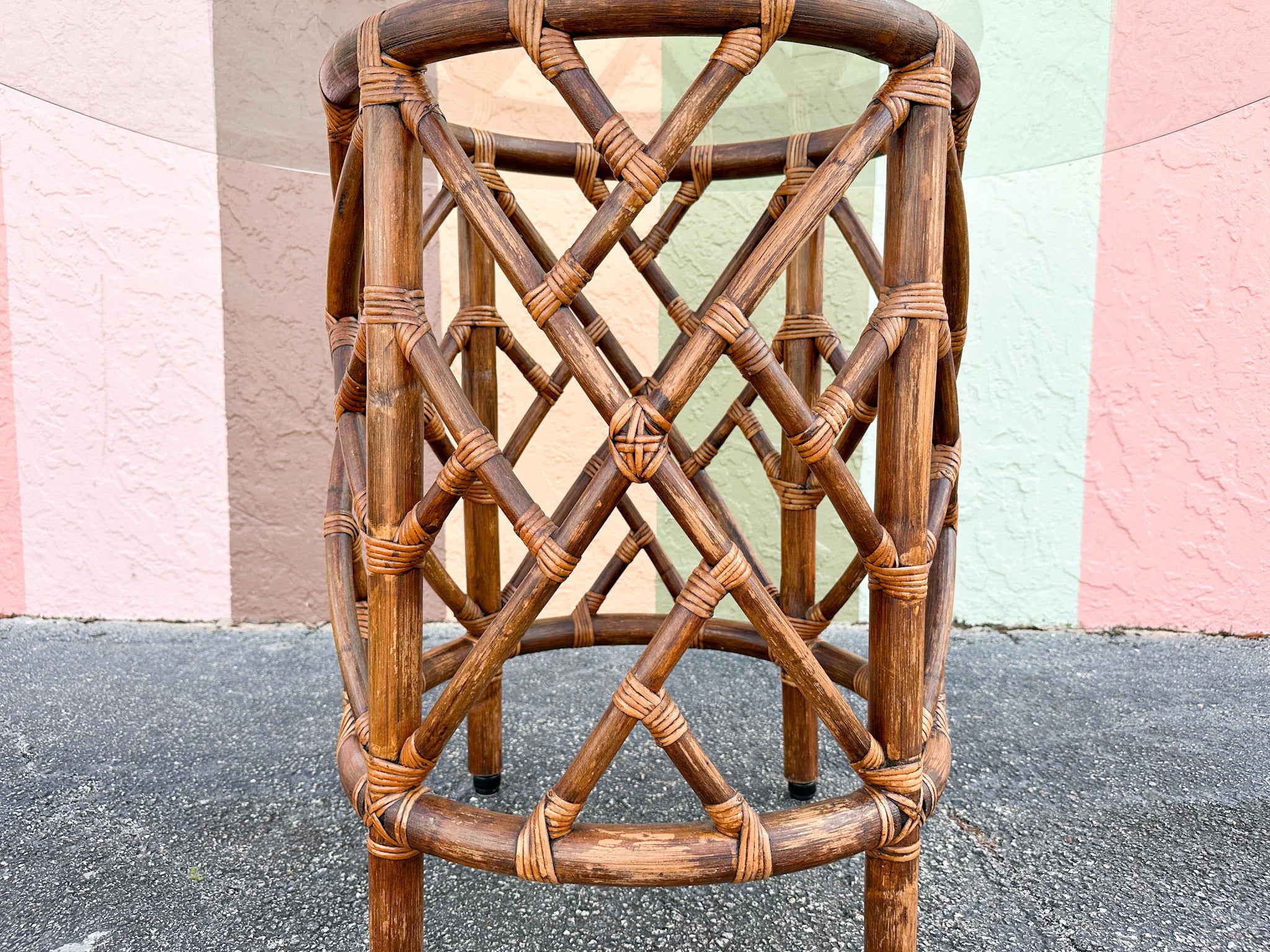 Chippendale Rattan Dining Table and Chairs - Image 8
