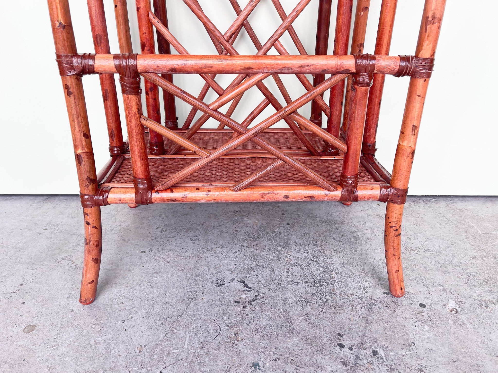 Chippendale Rattan Magazine Side Table - Image 4